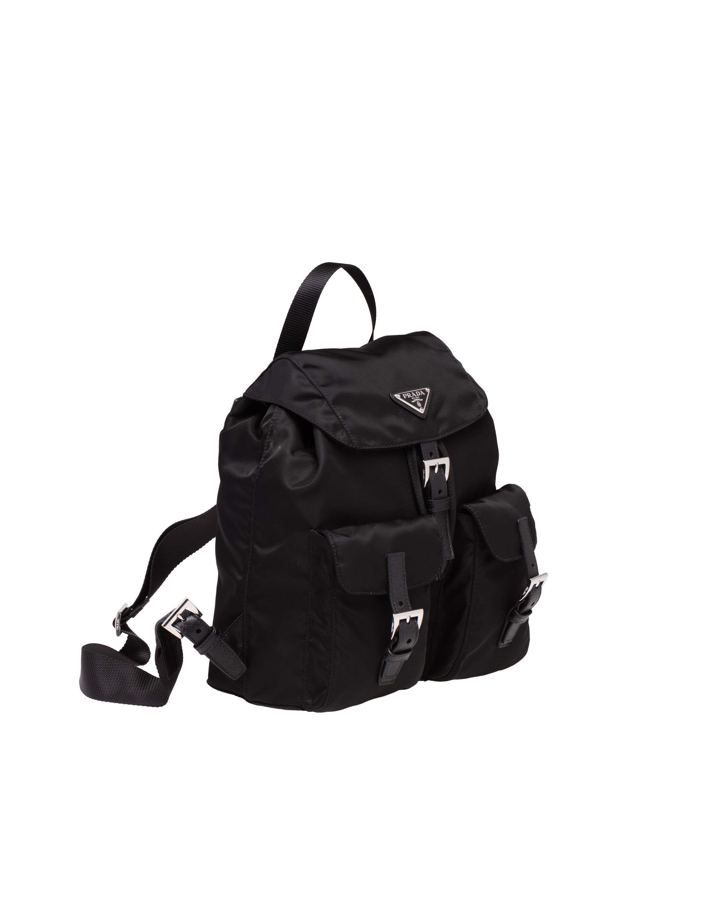 prada black backpack