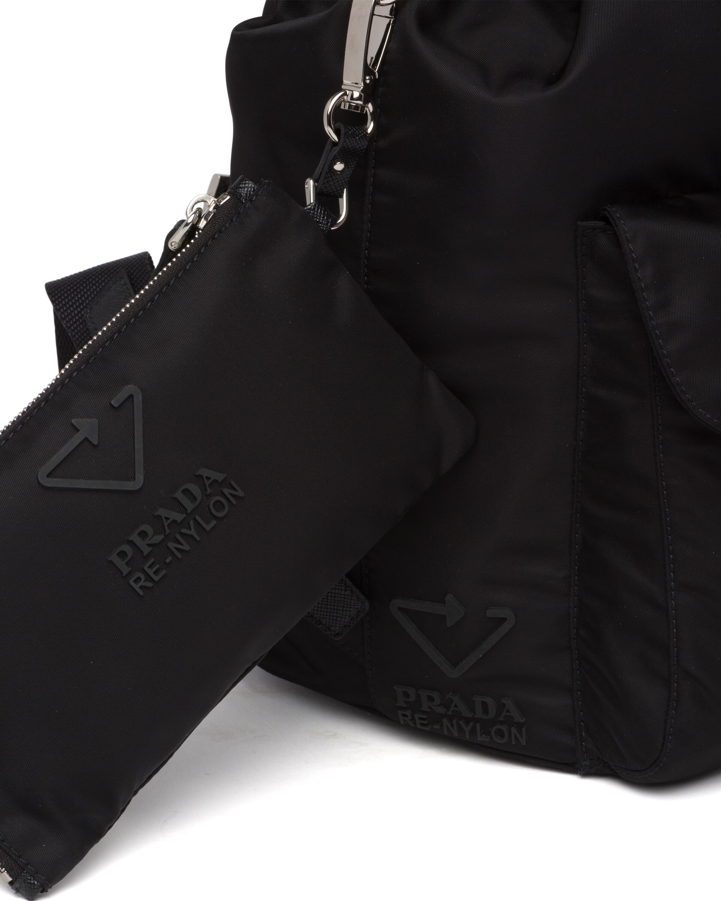 Black Medium ReNylon backpack Prada