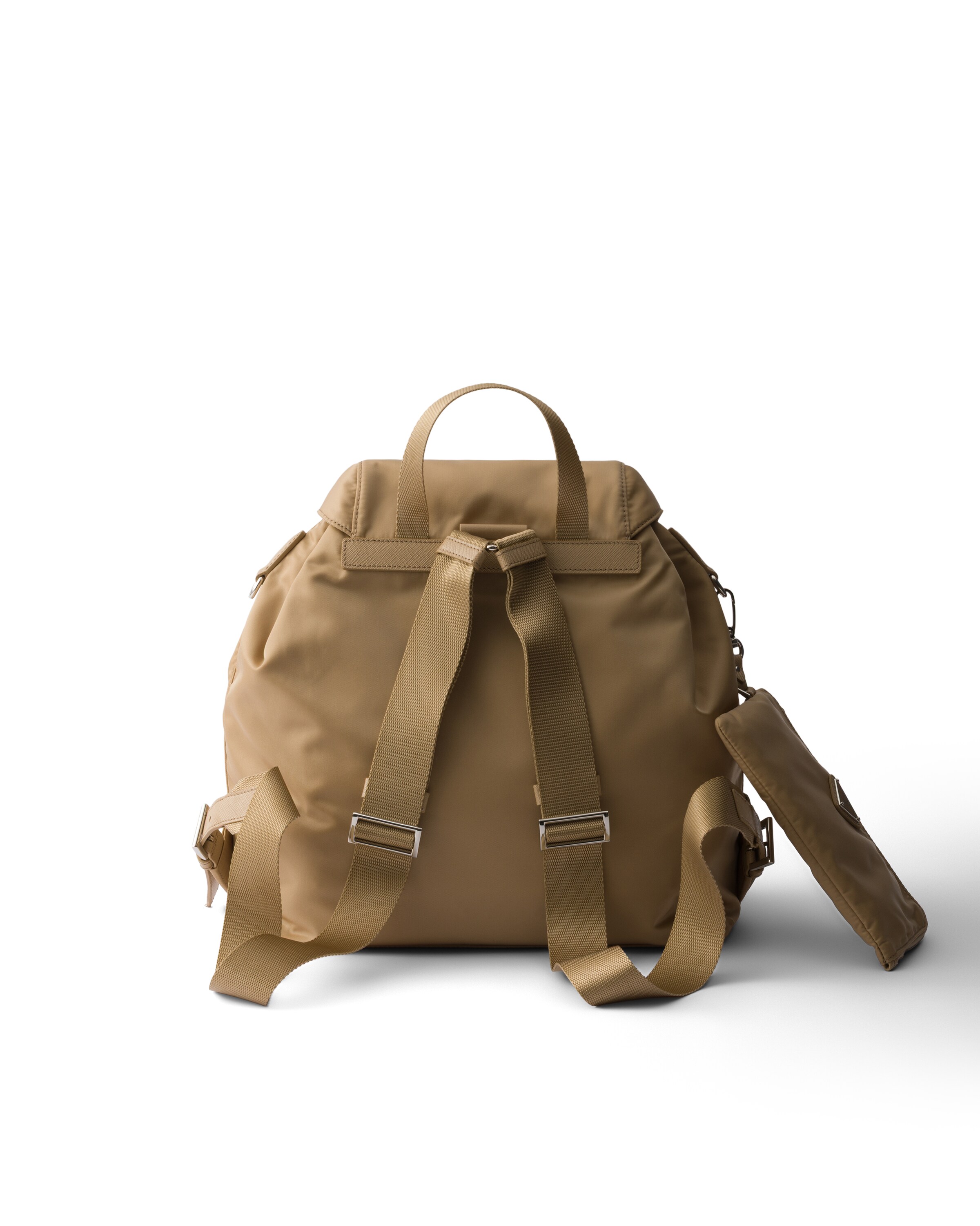 Prada Medium Re-nylon Backpack In Brown