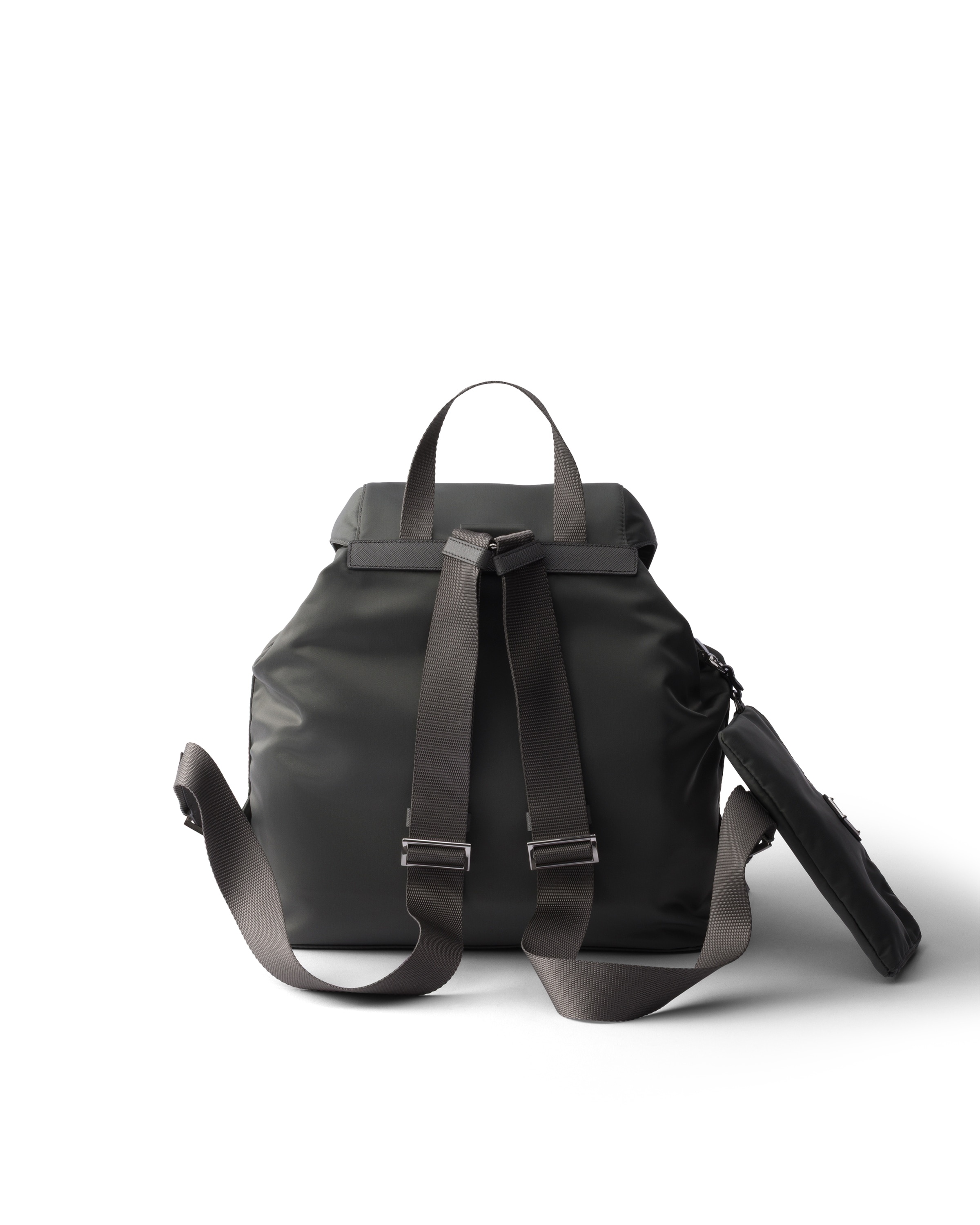 Prada Womens Grey Re-nylon Medium Woven Backpack In Gray