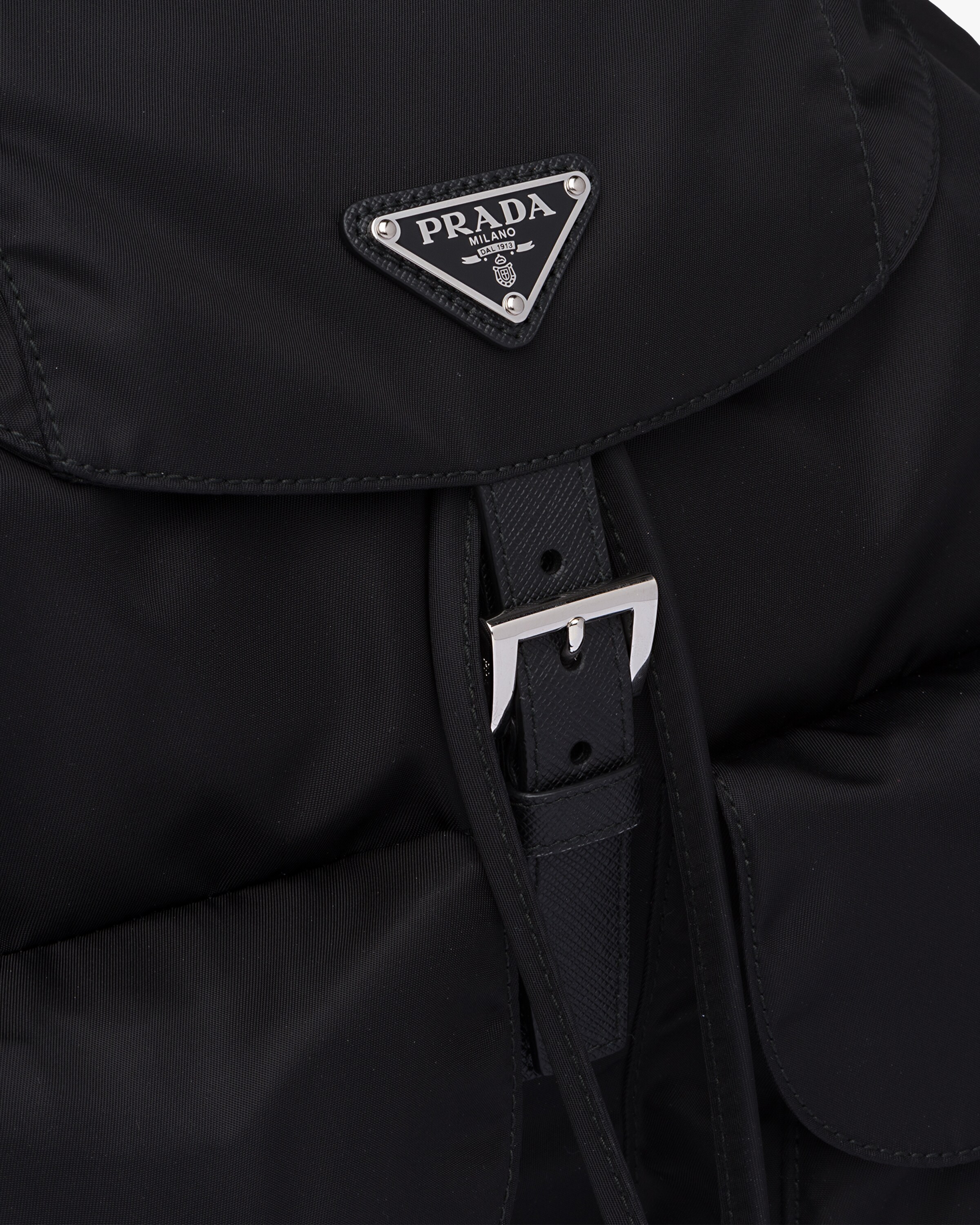 Black Medium Nylon Backpack Prada