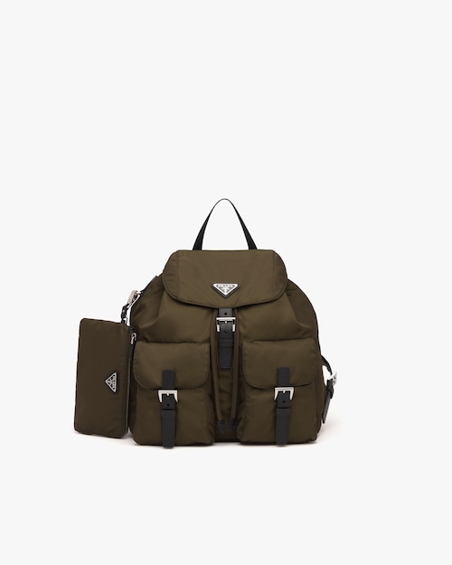 prada silver backpack