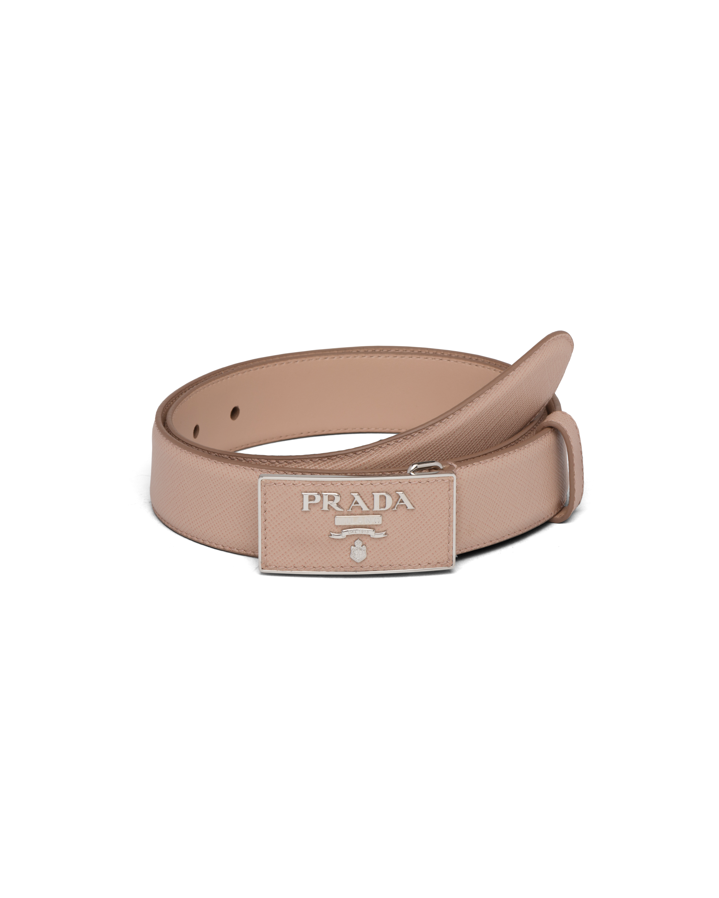 prada logo belt