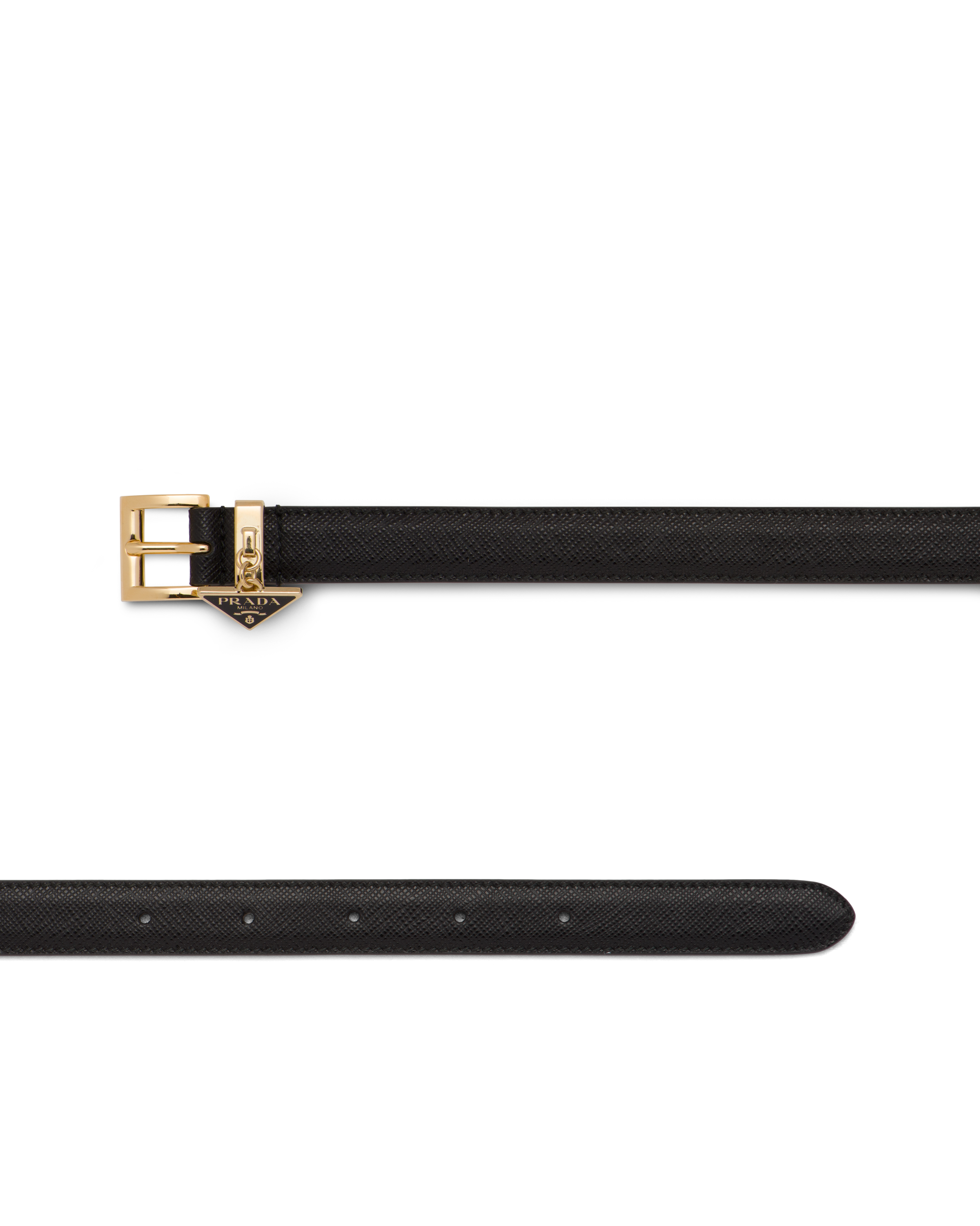 Saffiano leather belt