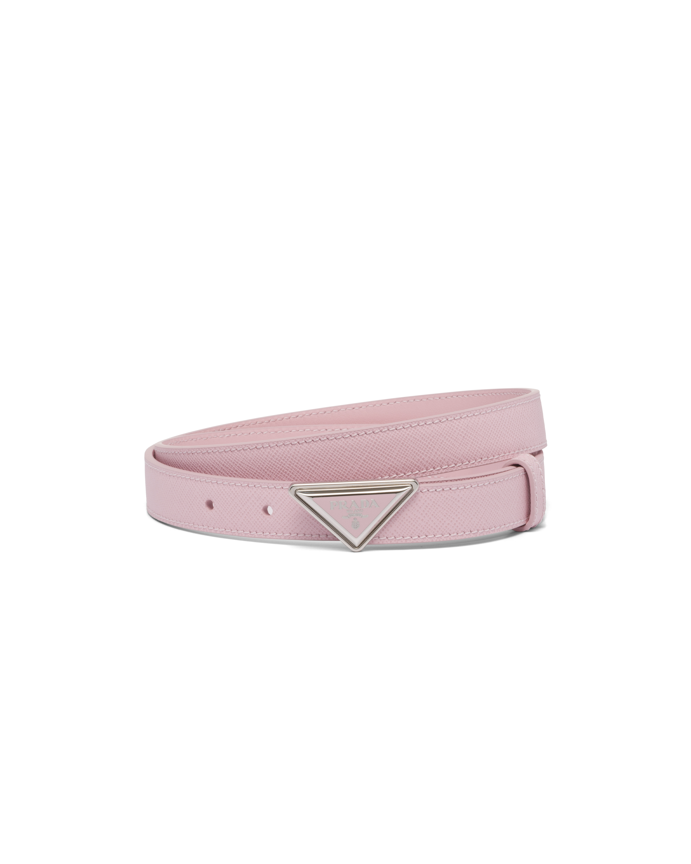 Prada Saffiano Leather Belt In Pink