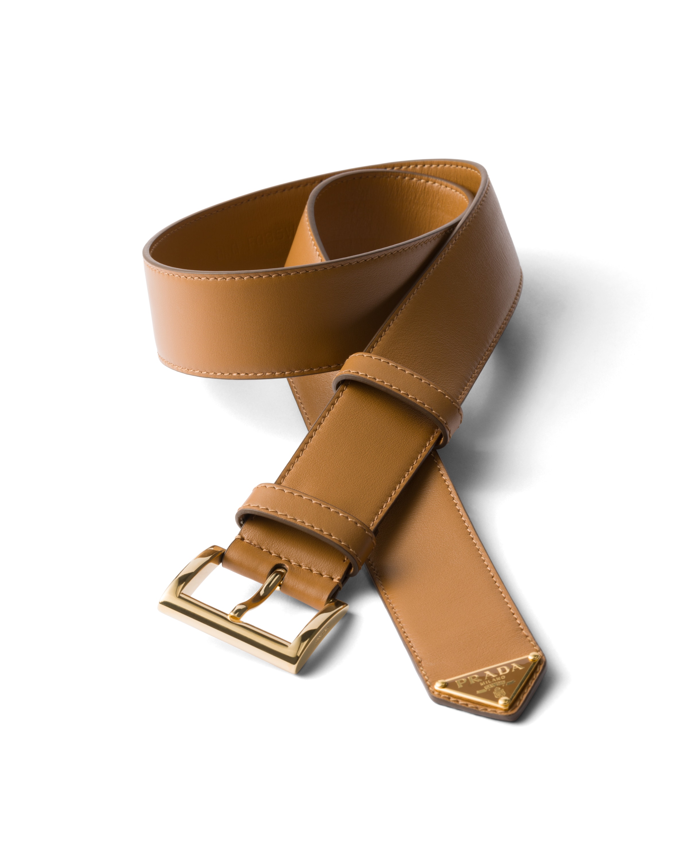 Prada Leather Belt In Brown