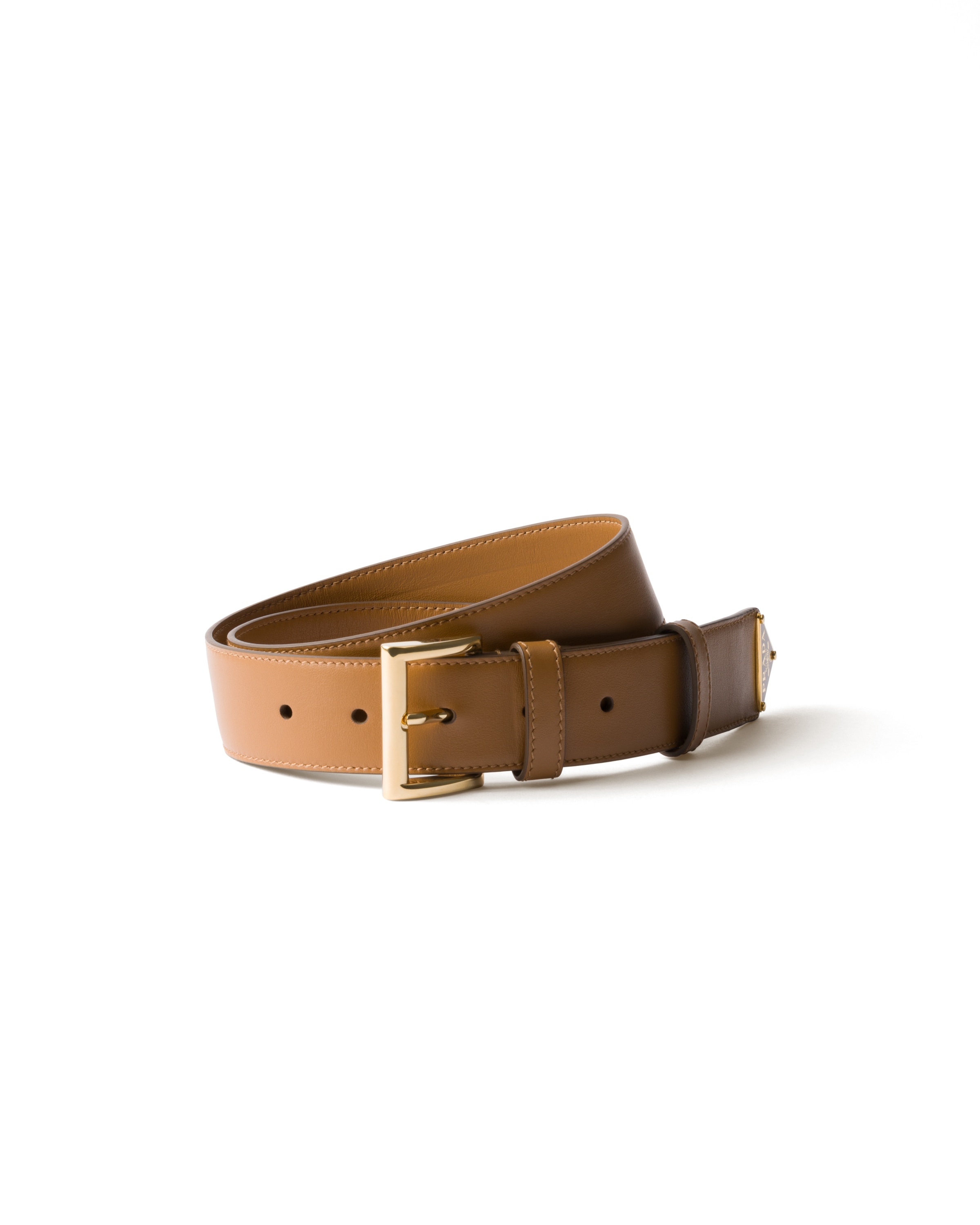 Prada Leather Belt In Brown