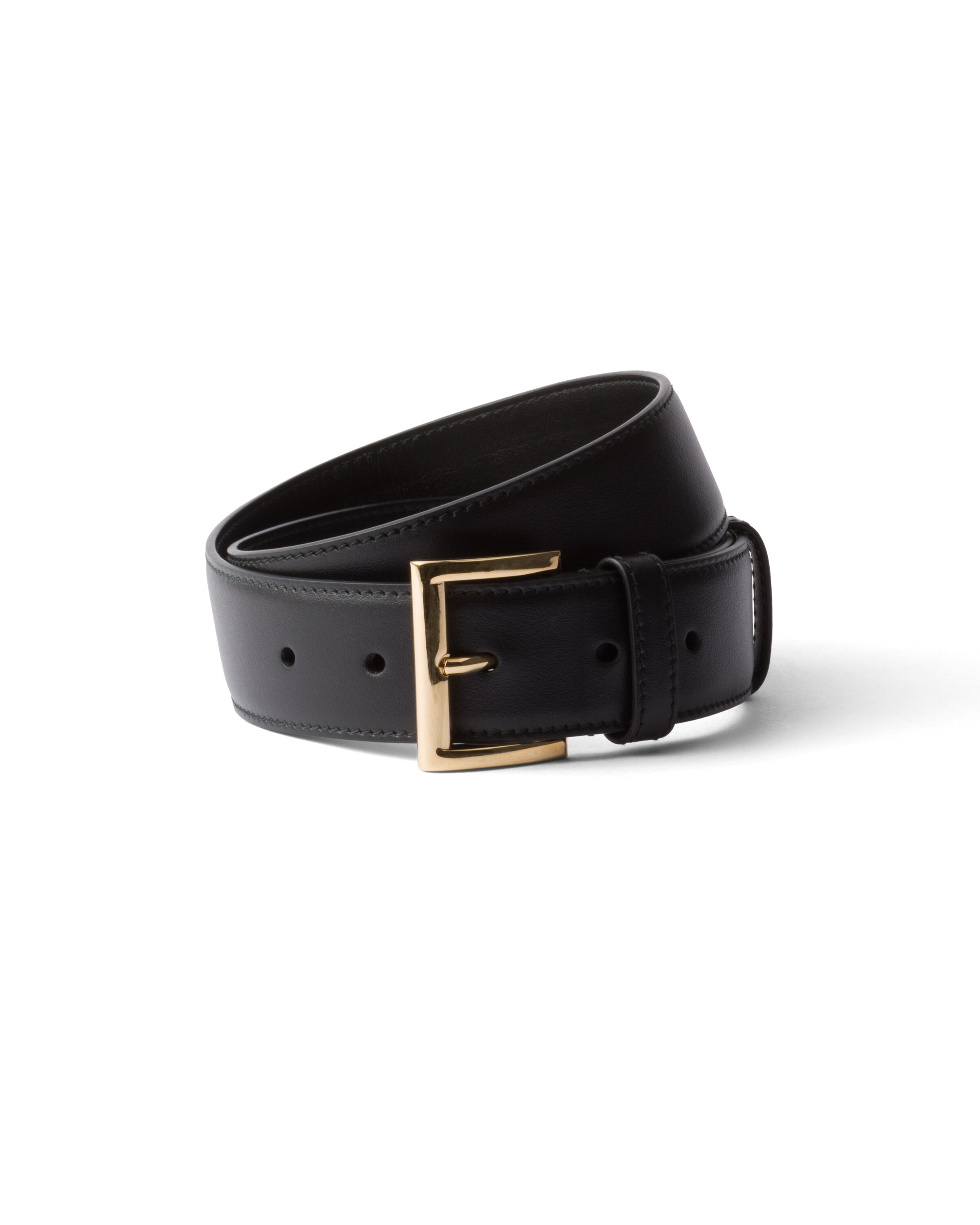 Prada Cintura In Pelle, Donna, Nero, Taglia 75