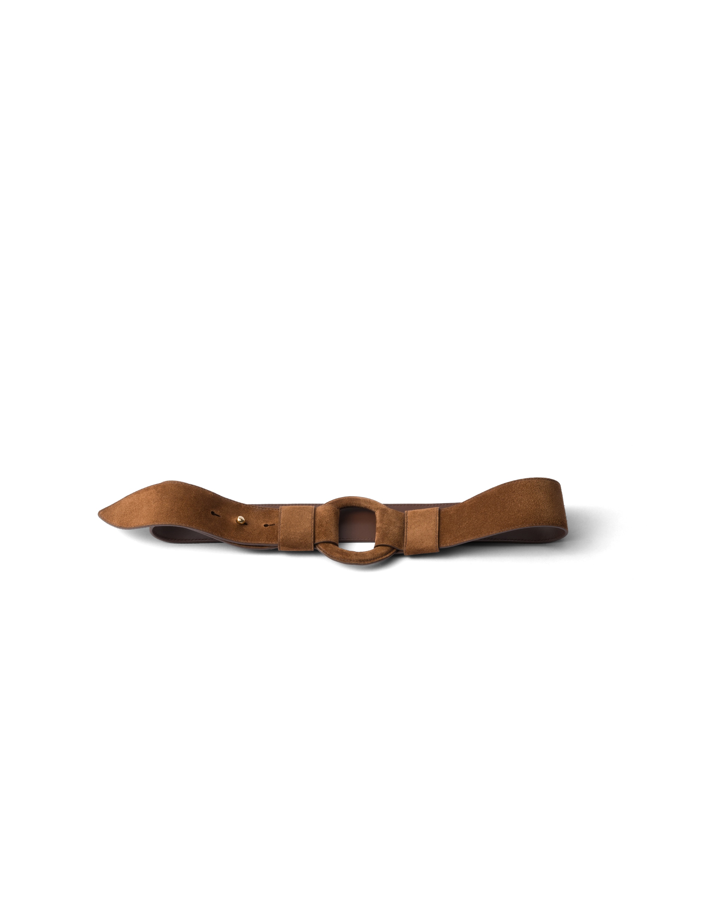 Prada Cintura In Pelle Scamosciata, Donna, Cacao, Taglia 85