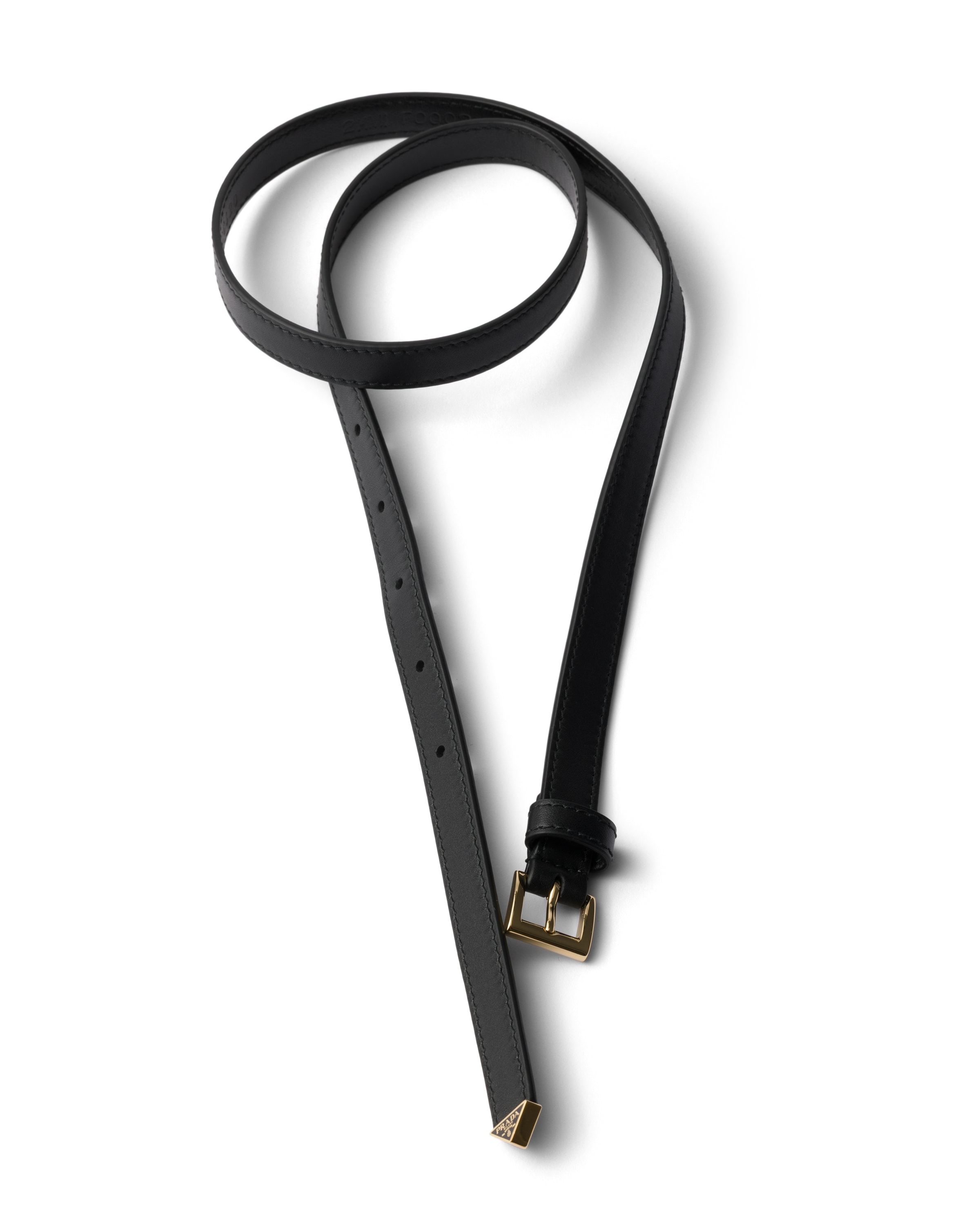 Prada Leather Belt In Black