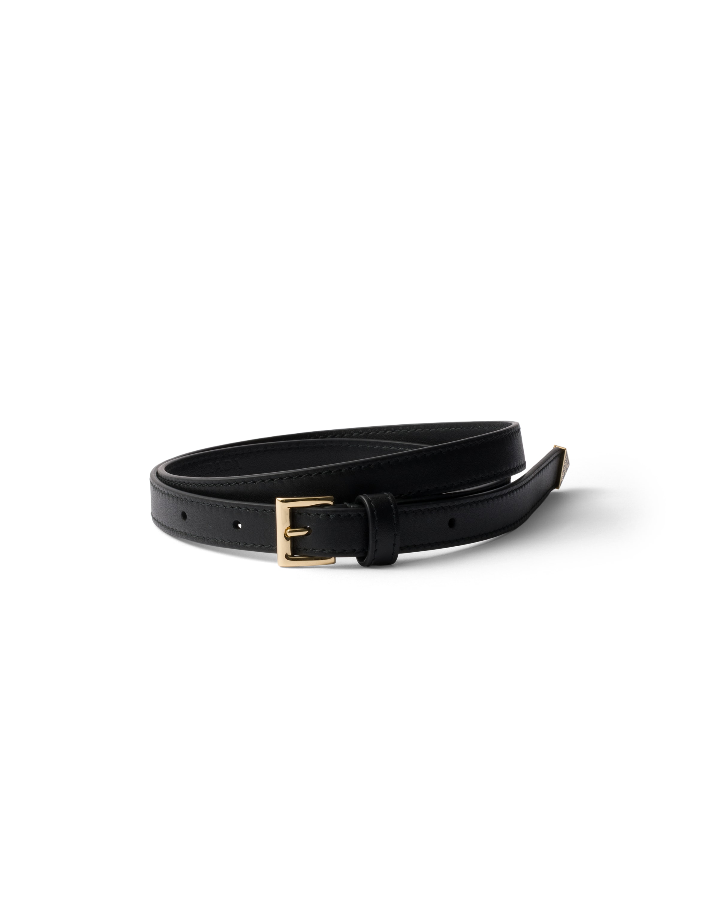 Prada Leather Belt In Black