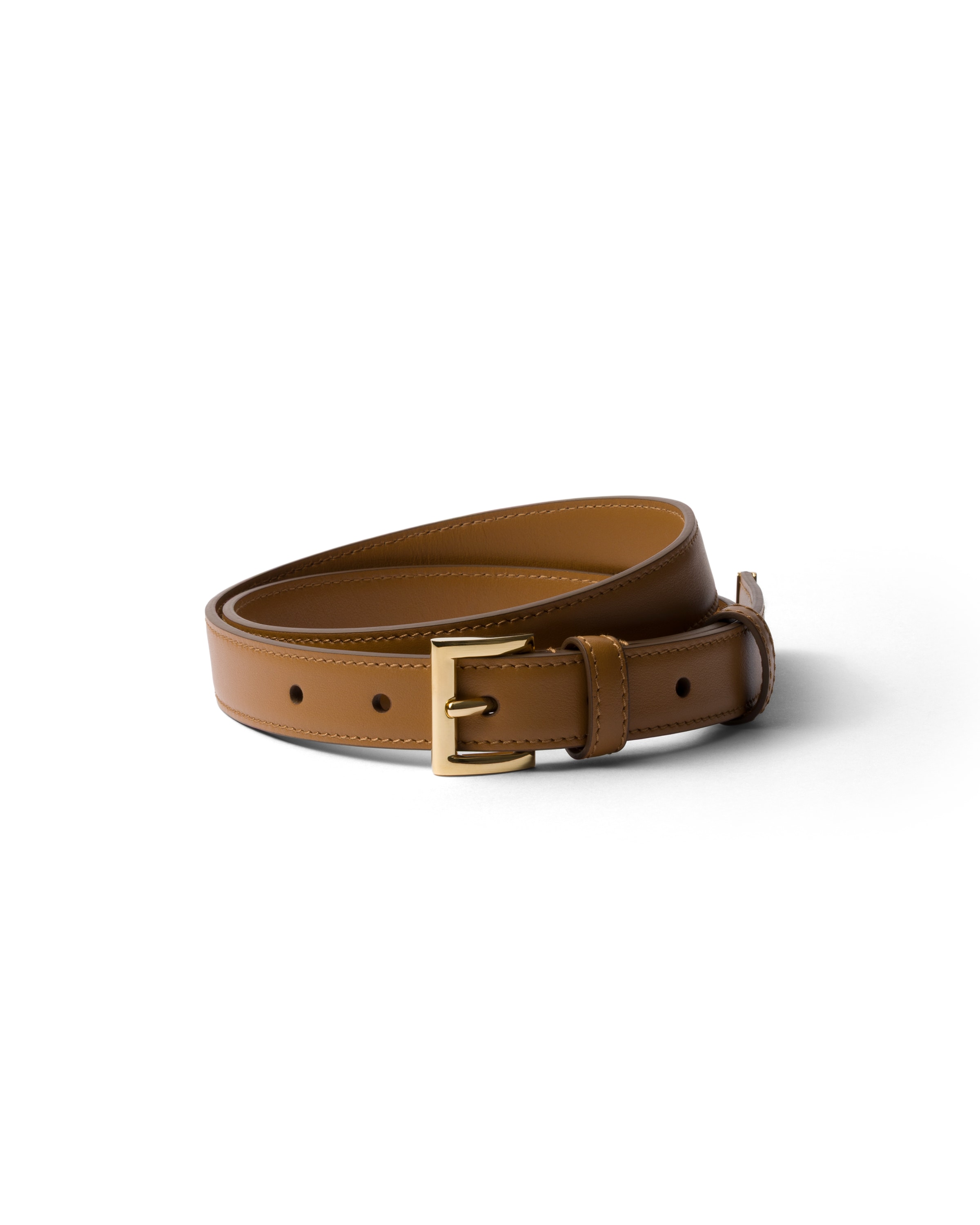Prada Leather Belt In Brown