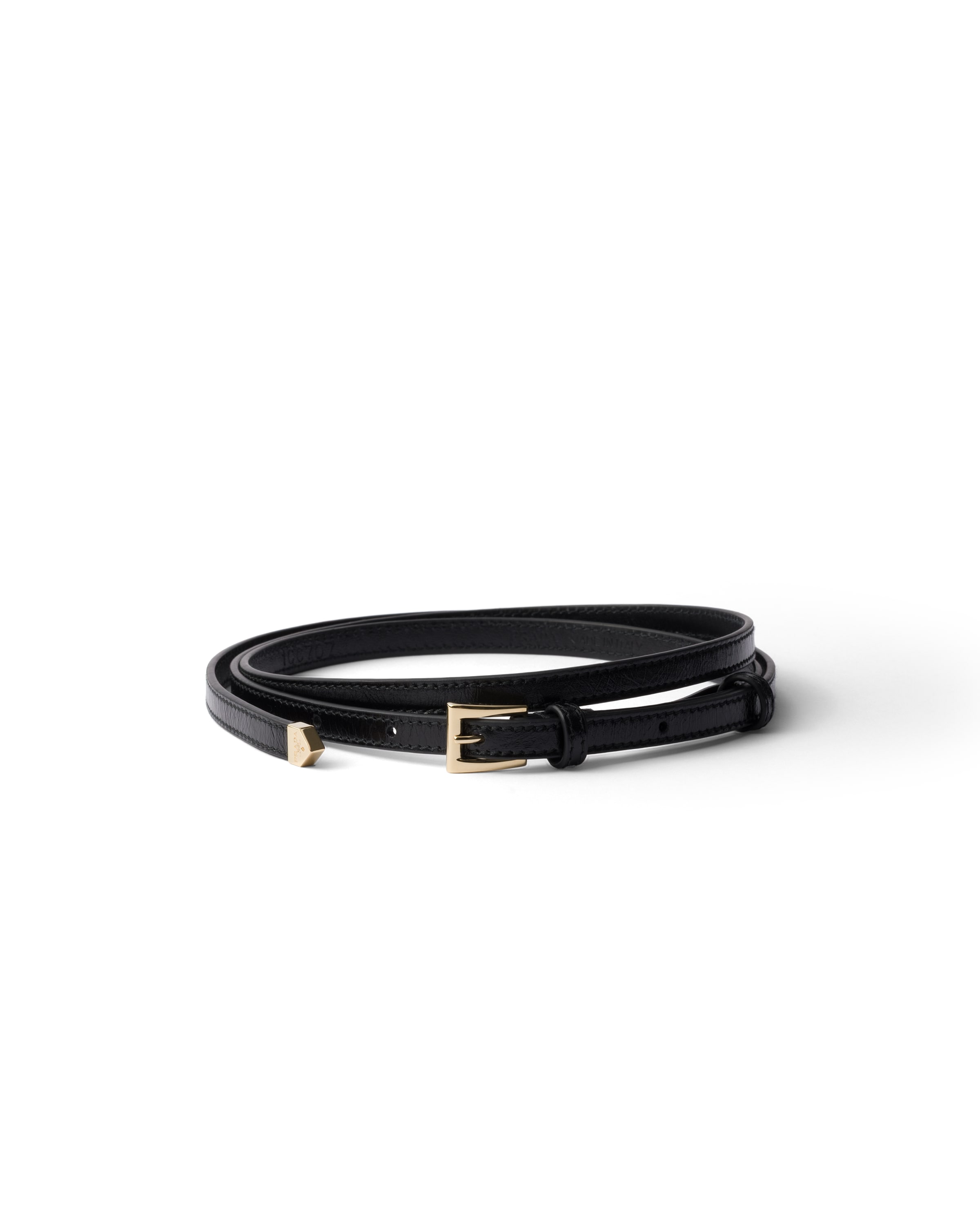 Prada Leather Belt In Black