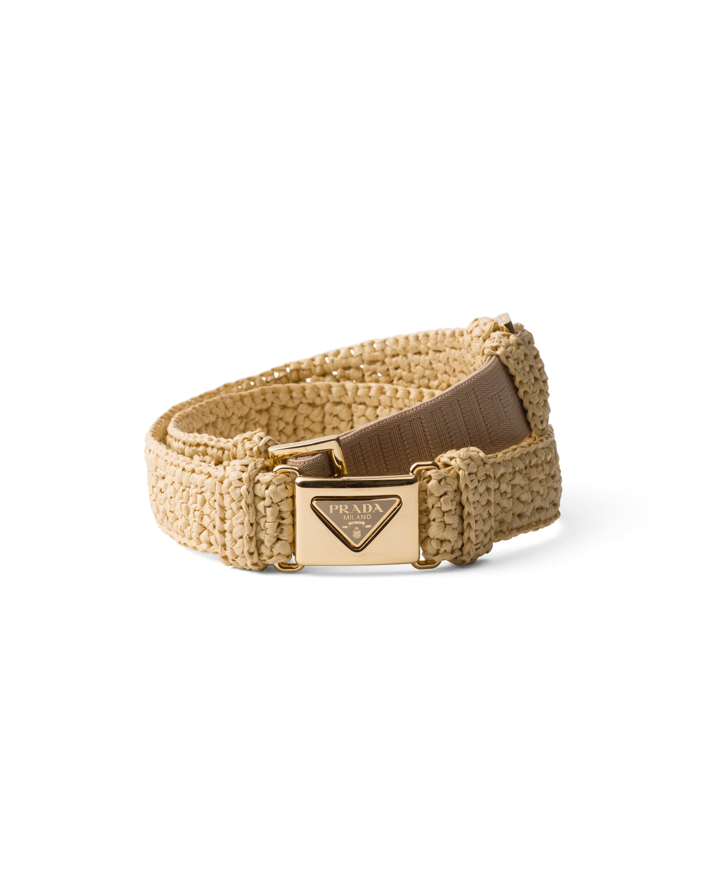 Prada Cintura In Crochet, Donna, Naturale, Taglia 80