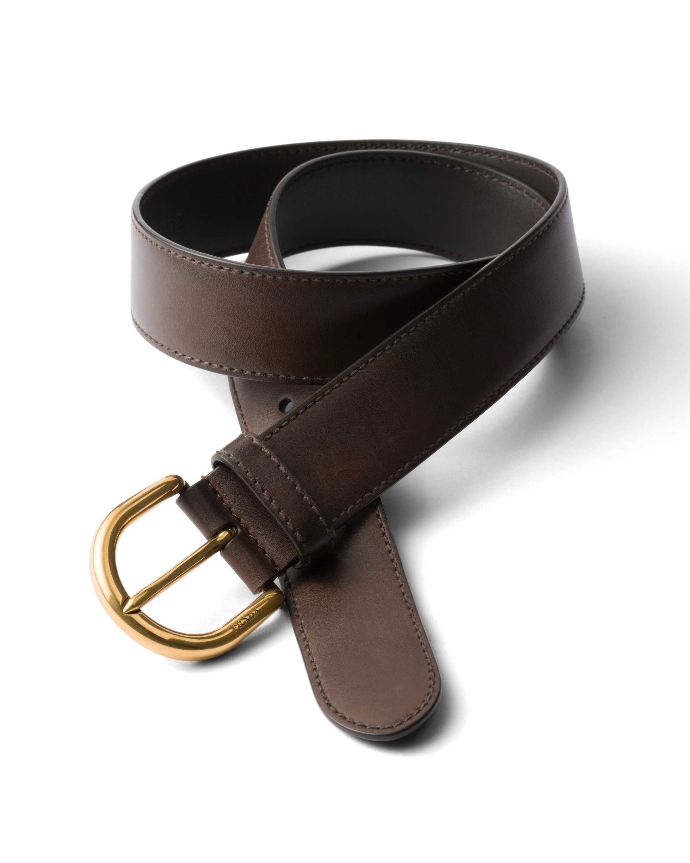 Prada Leather Belt In Ebenholz