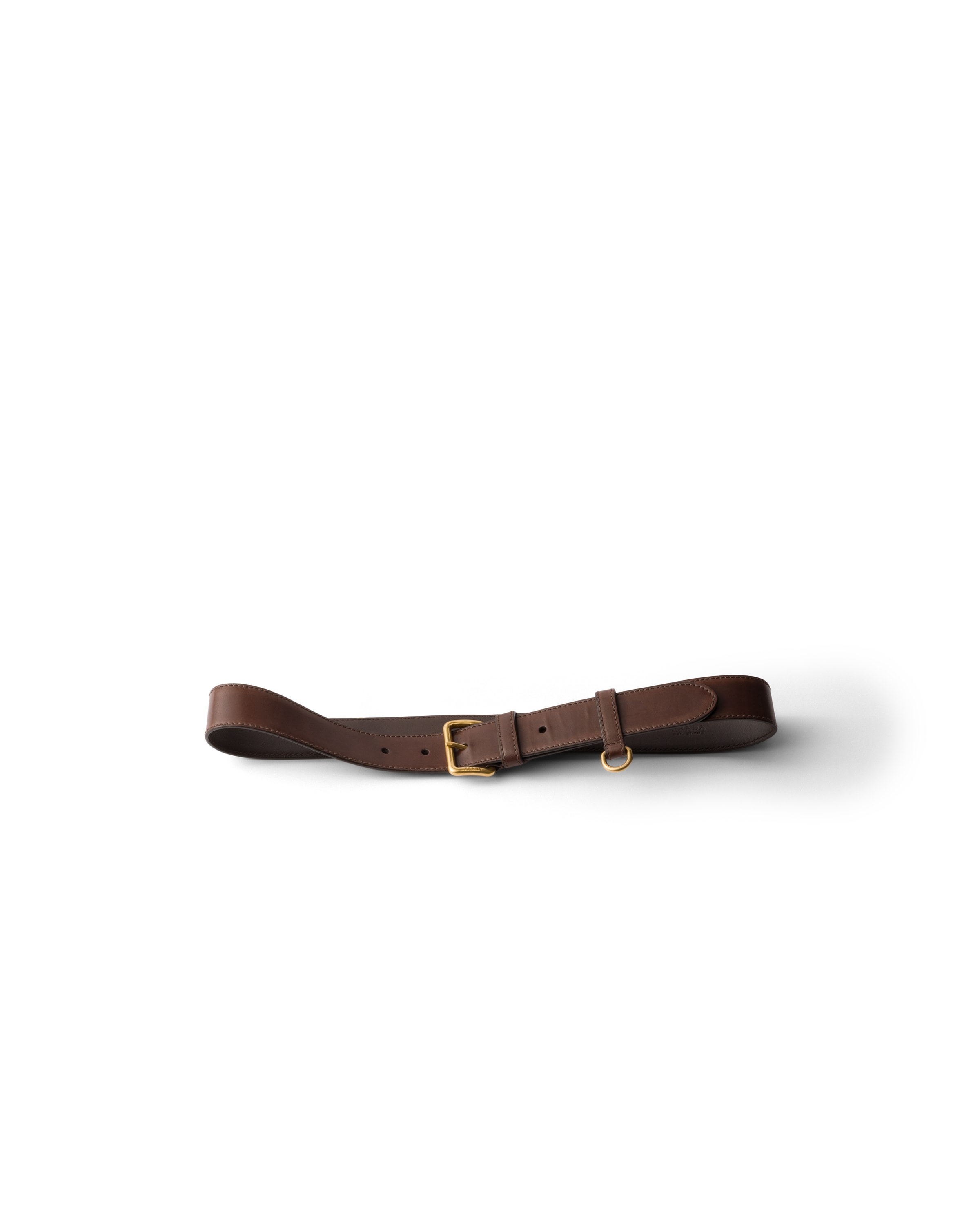 Antiqued Leather Belt, Woman, Ebony, Size 65