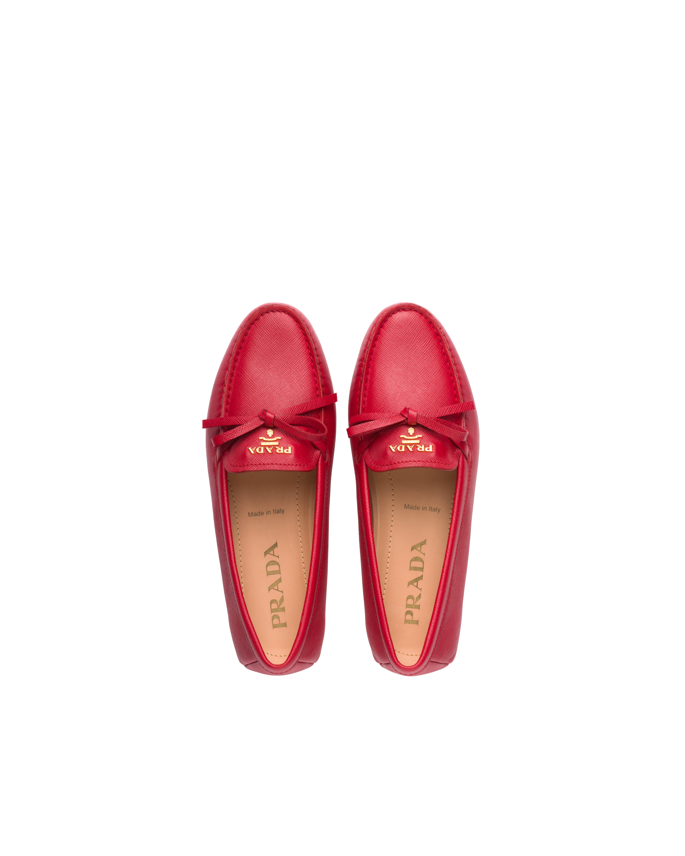 red prada loafers