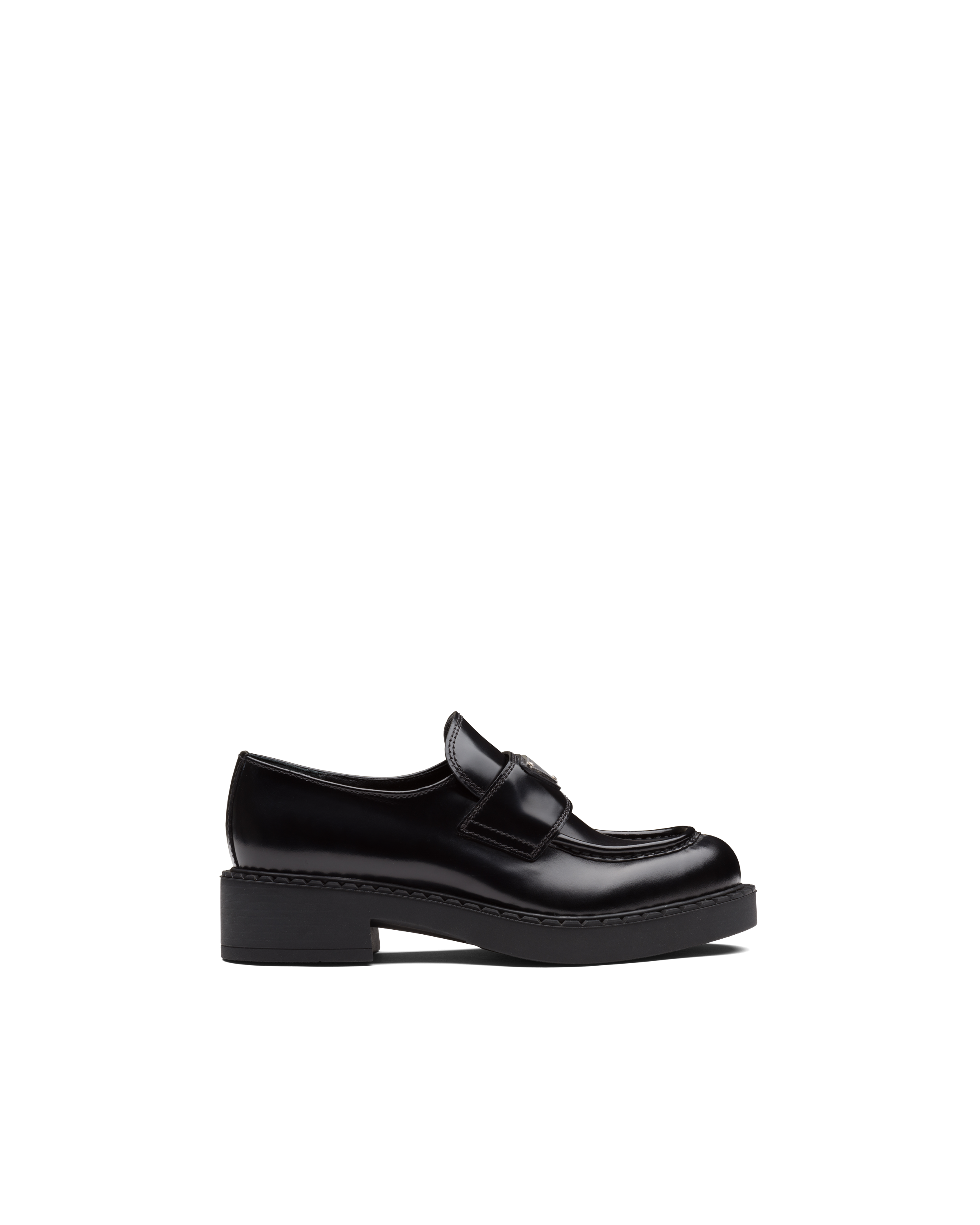 black prada loafers