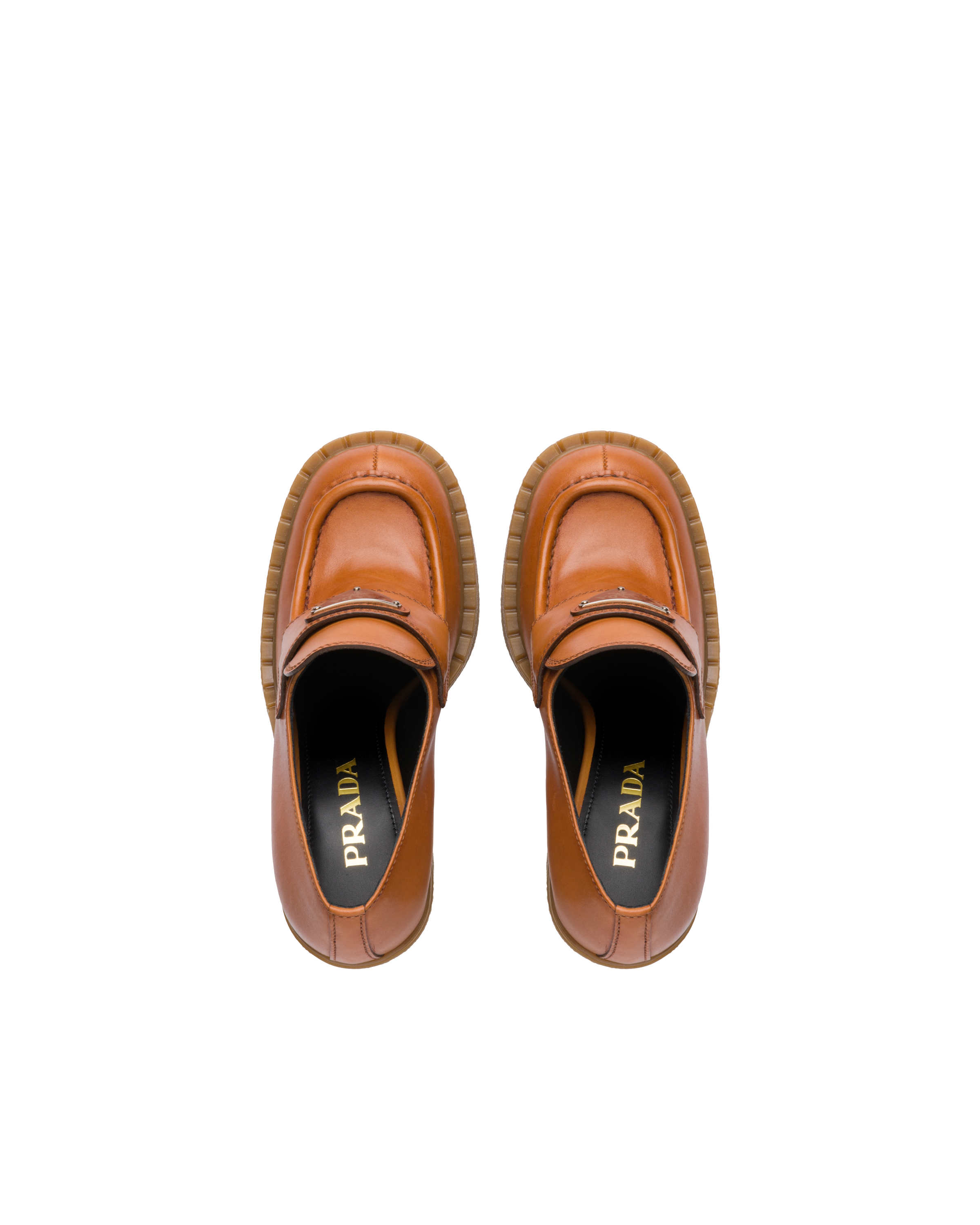 prada brown loafers