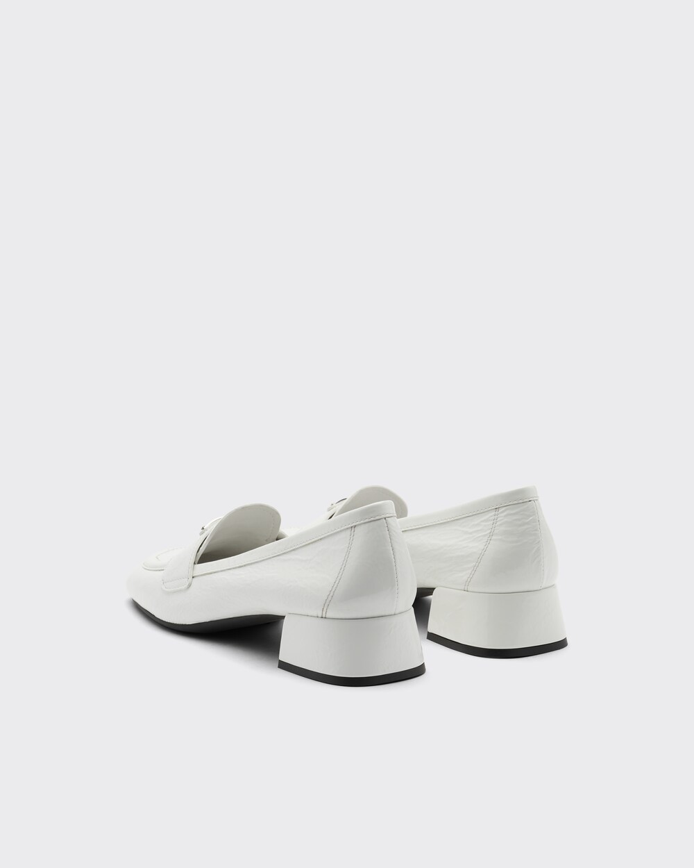 White patent loafers Clearance