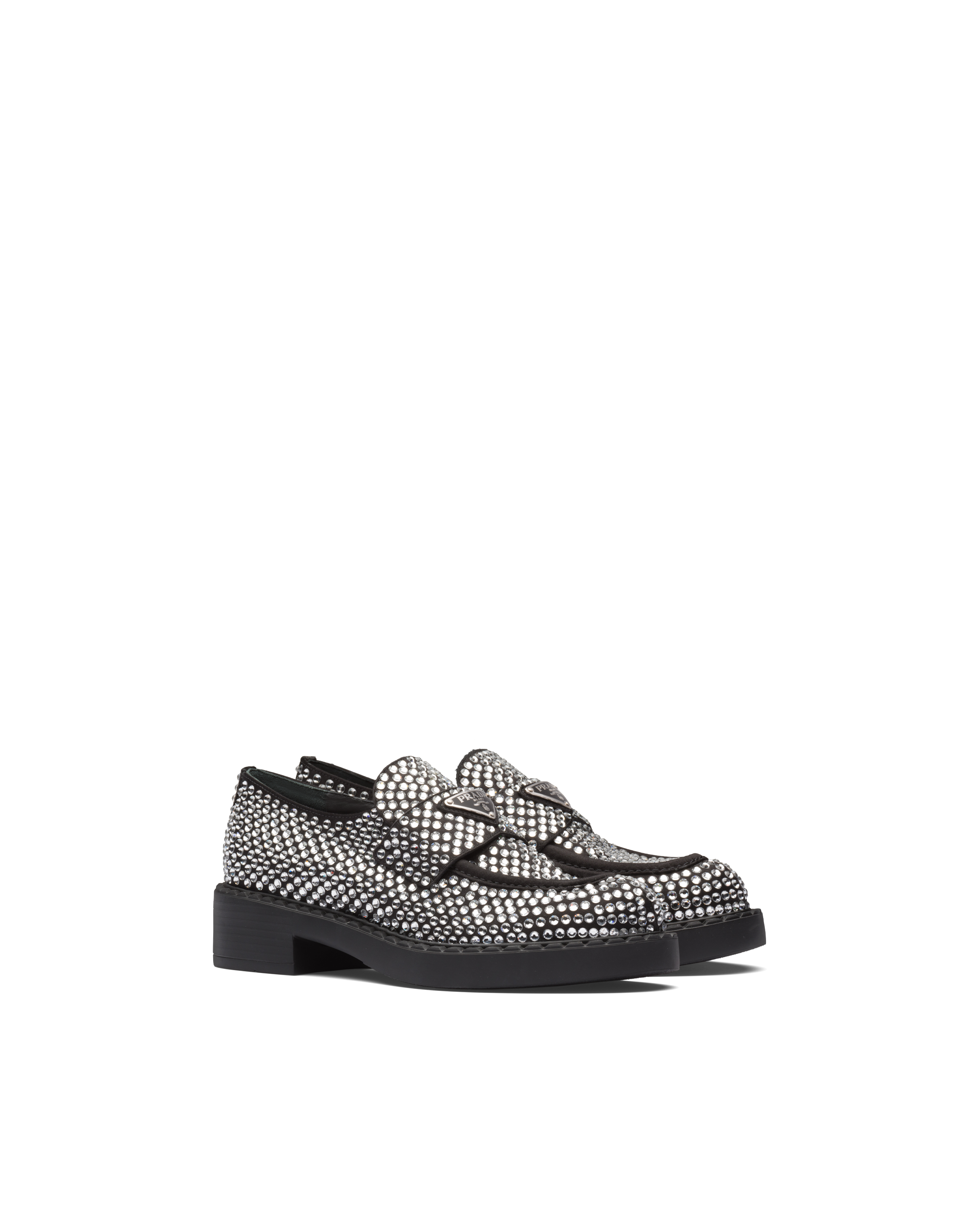 Prada crystal loafers clearance