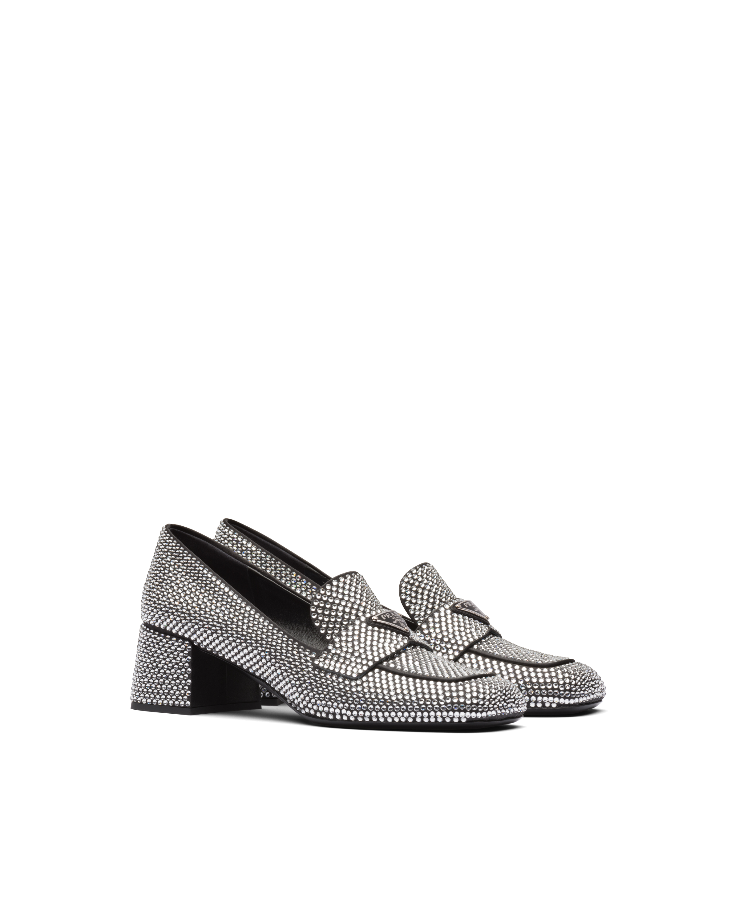 Prada crystal loafers clearance