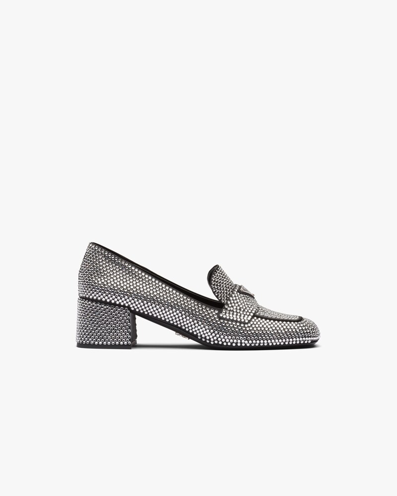 Prada crystal loafers clearance