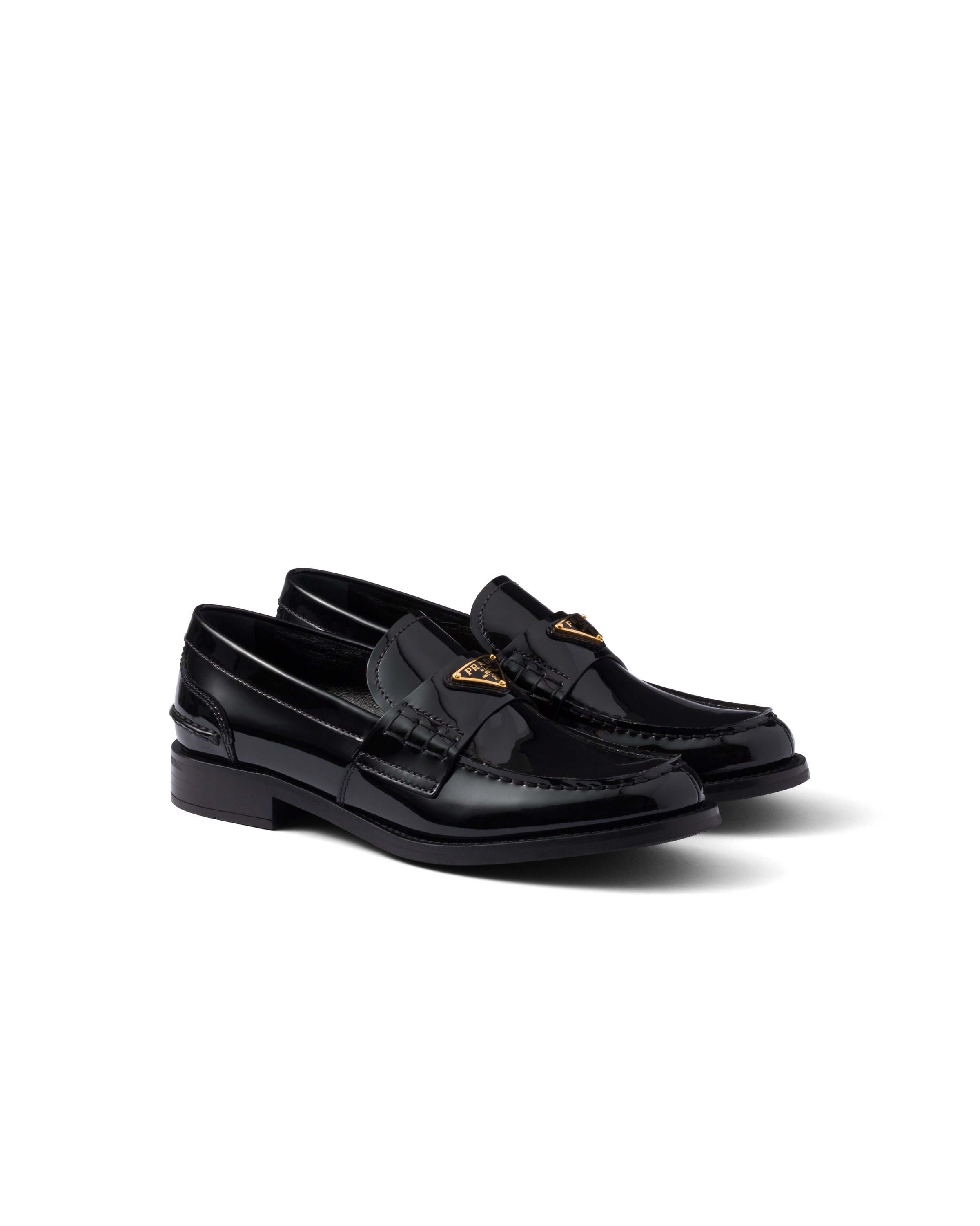 Prada Mocassini In Vernice, Donna, Nero, Taglia 36