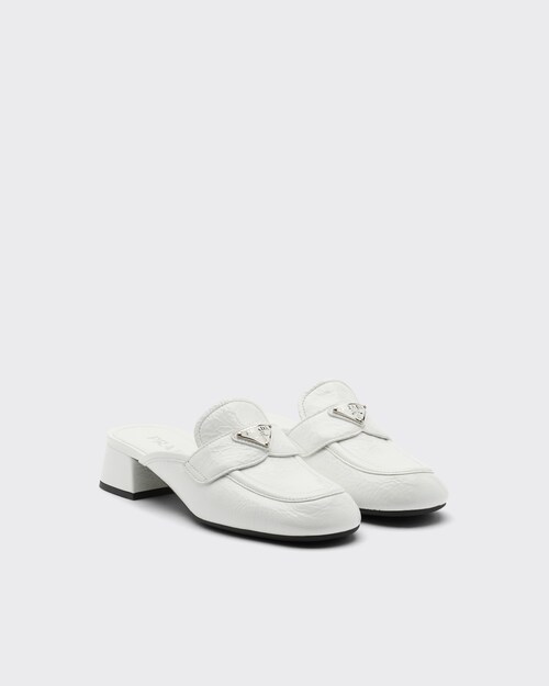 Prada White Leather Mules Switzerland, SAVE 42% 