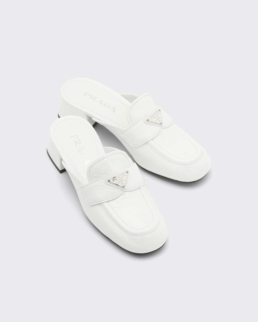 Prada White Leather Mules Switzerland, SAVE 42% 