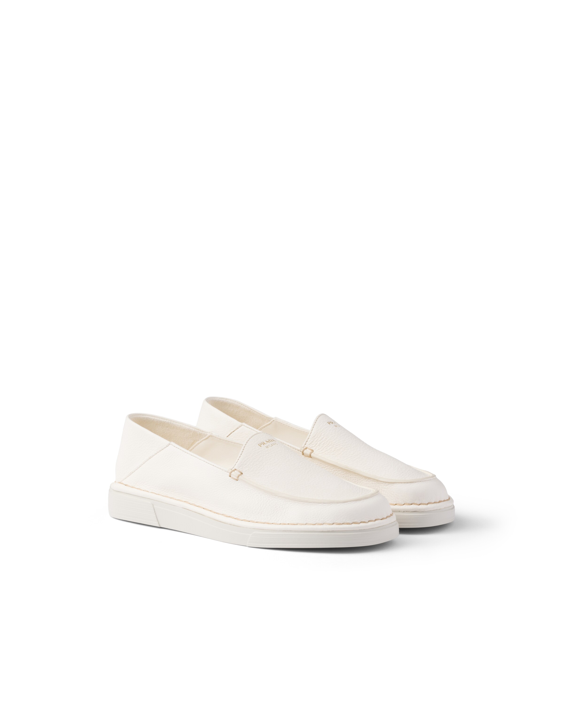 Prada Mocassini In Pelle, Donna, Avorio, Taglia 37