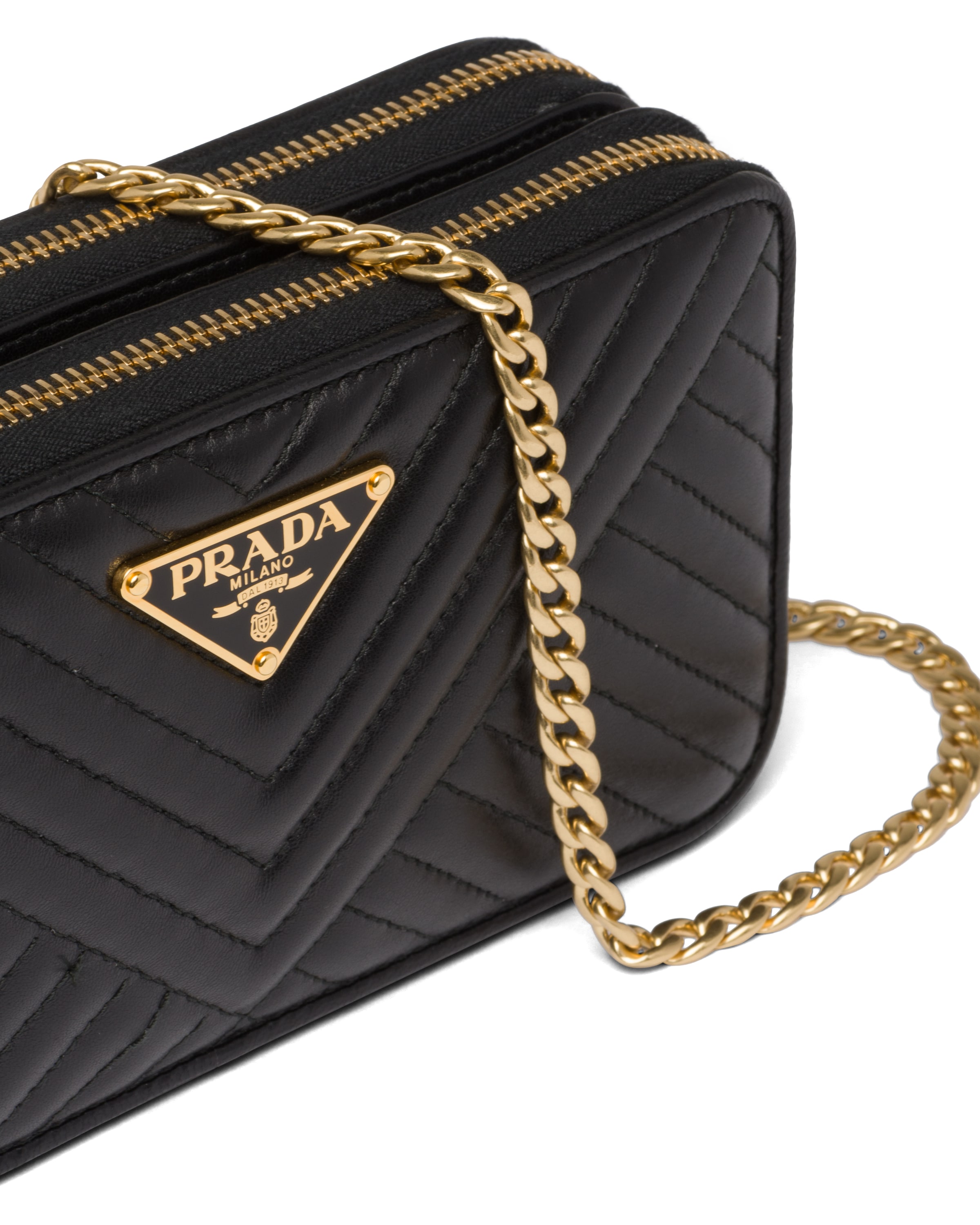 Nappa leather mini shoulder bag Prada