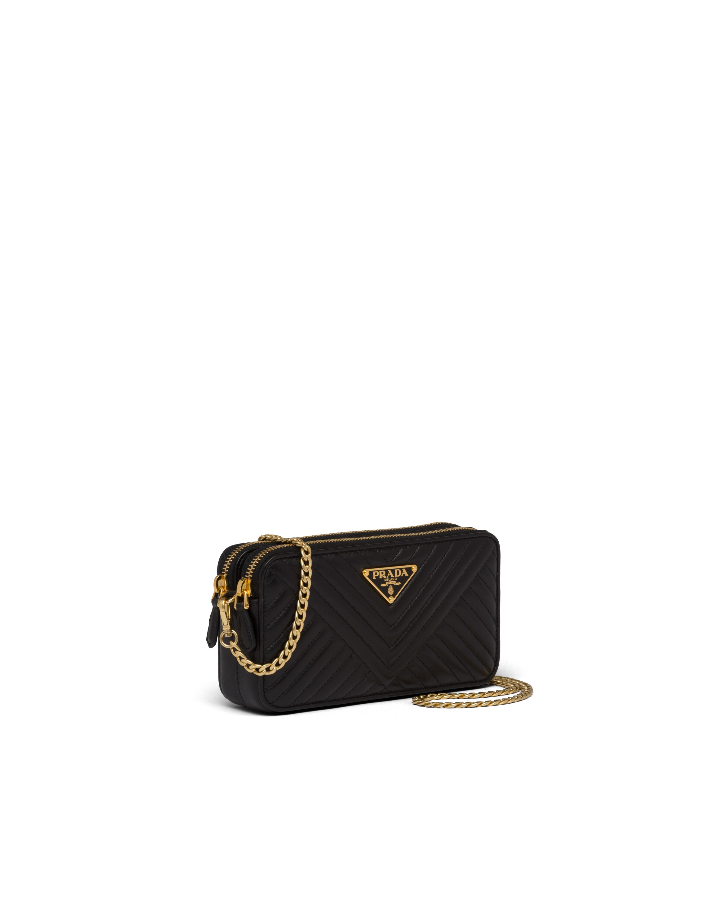 Nappa leather mini shoulder bag Prada