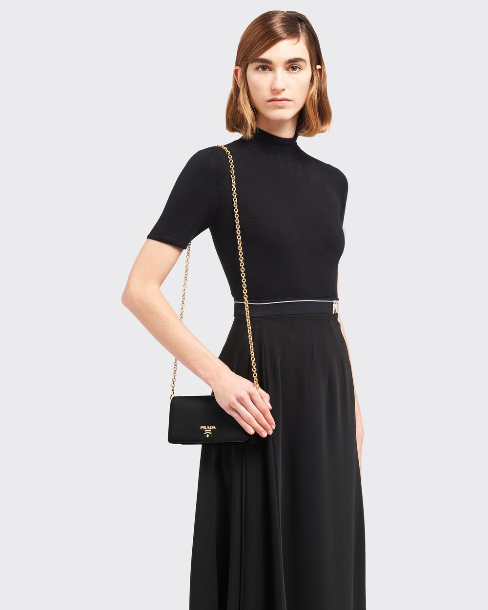 Prada leather mini bag clearance