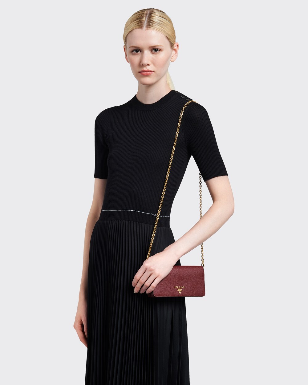 Prada saffiano mini crossbody Clearance