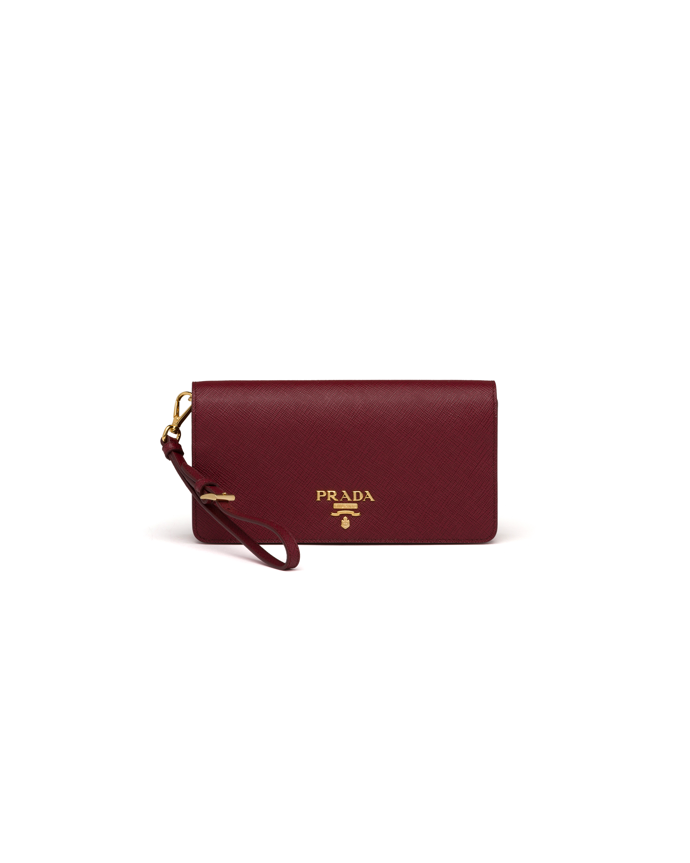 Prada Saffiano Leather Mini bag In Cerise ModeSens