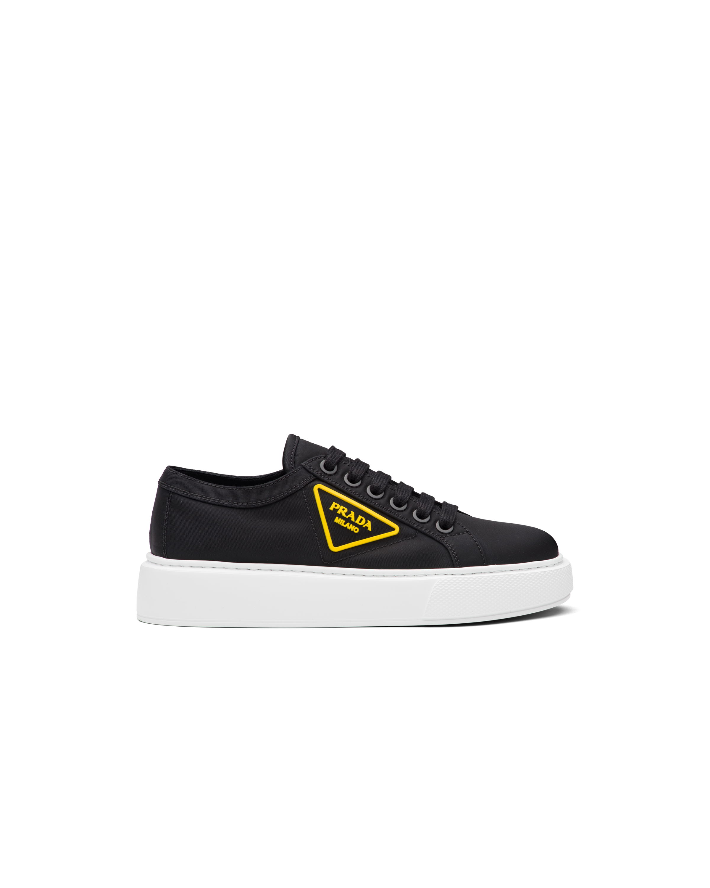 prada gabardine sneakers black