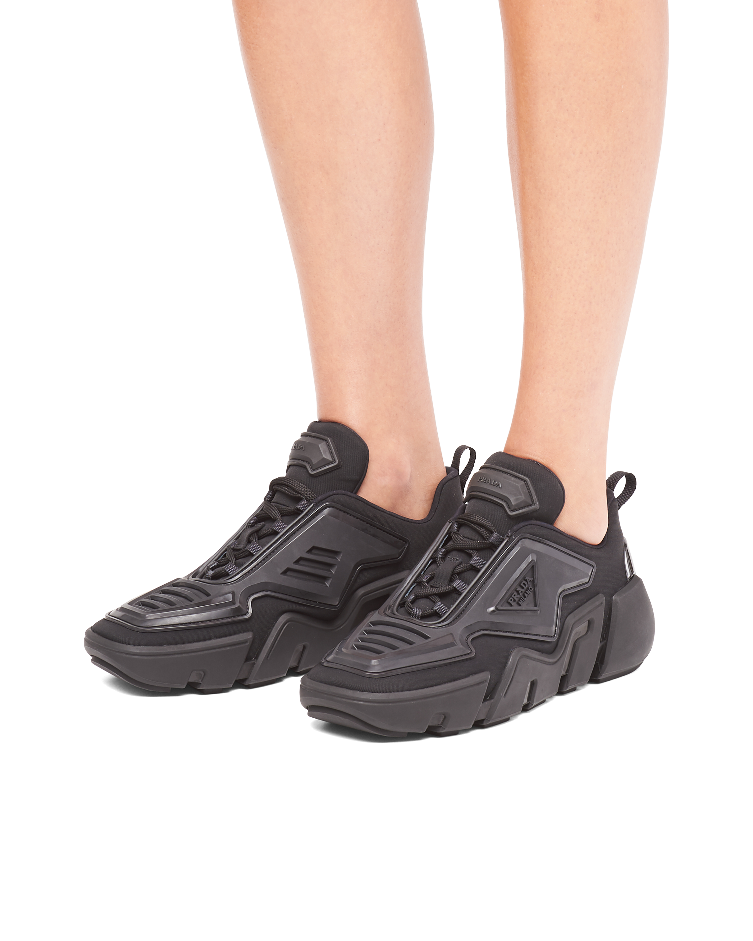 Prada technical fabric sneakers store