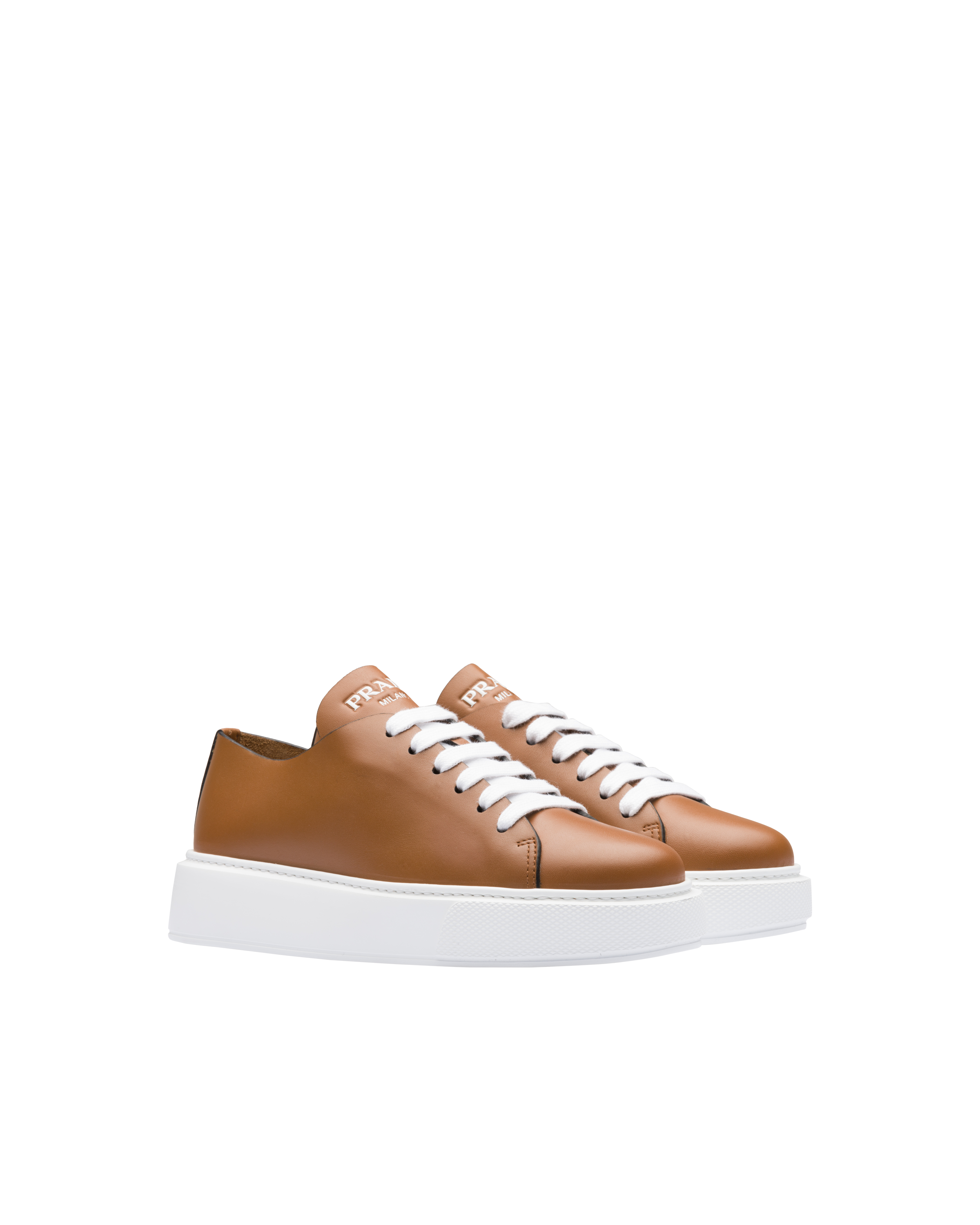 tan prada sneakers