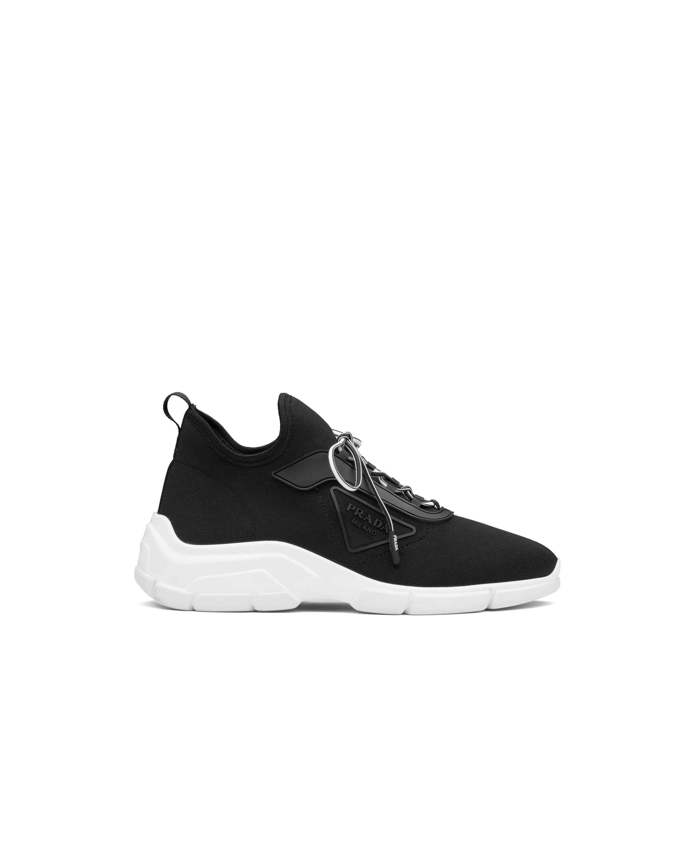prada shoes black and white