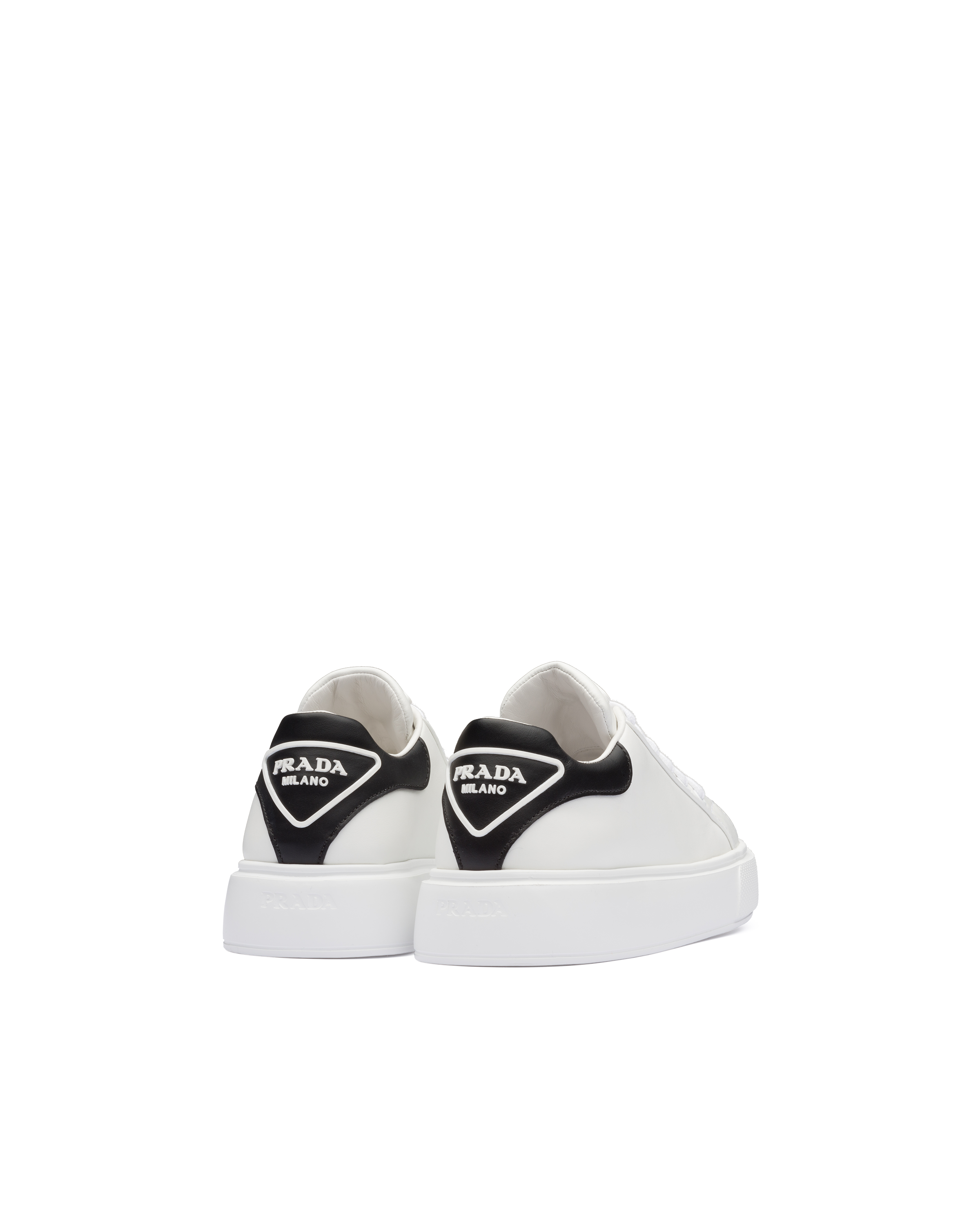 prada shoes black and white