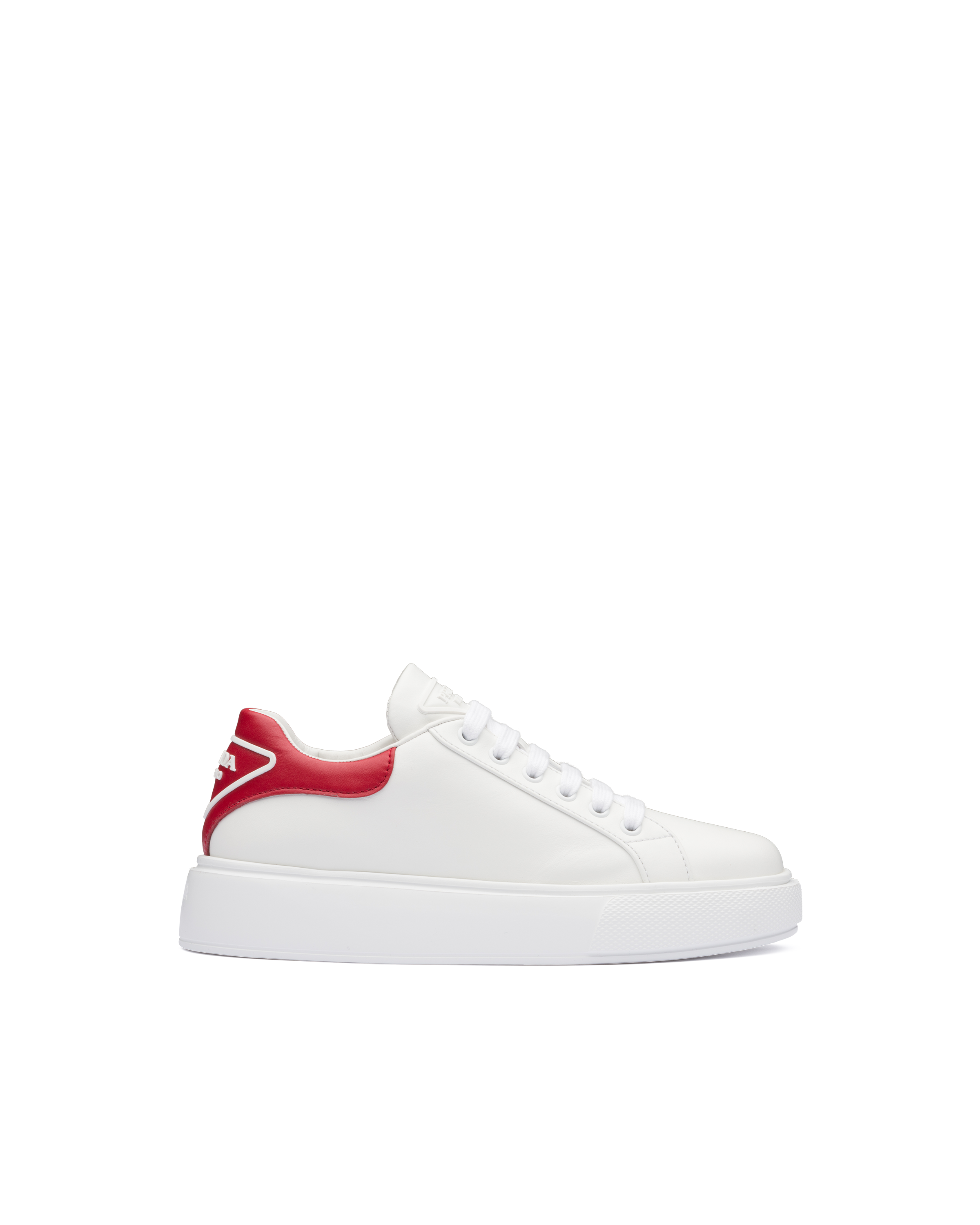 red and white prada sneakers