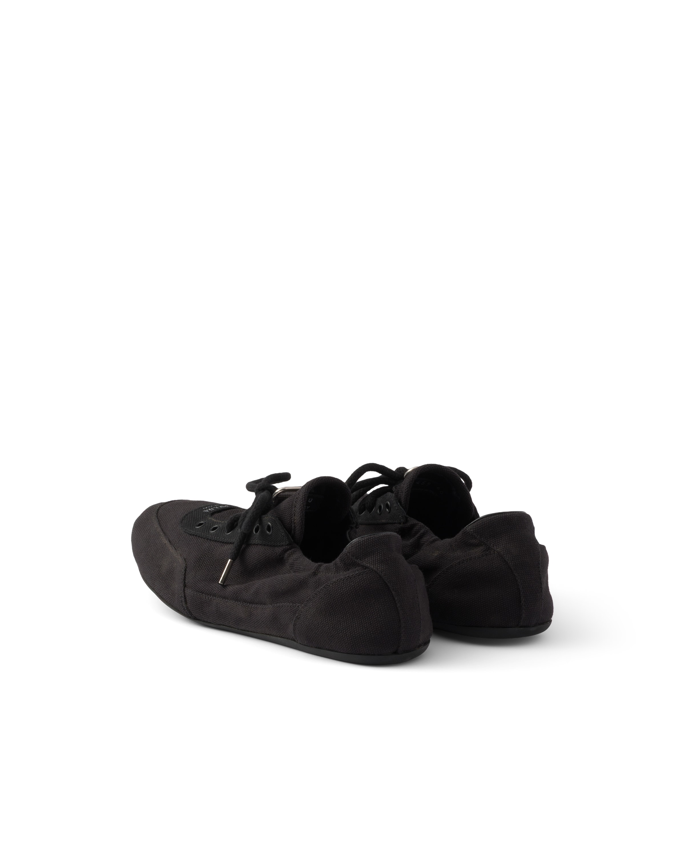 Prada Collapse Canvas Sneakers In Black