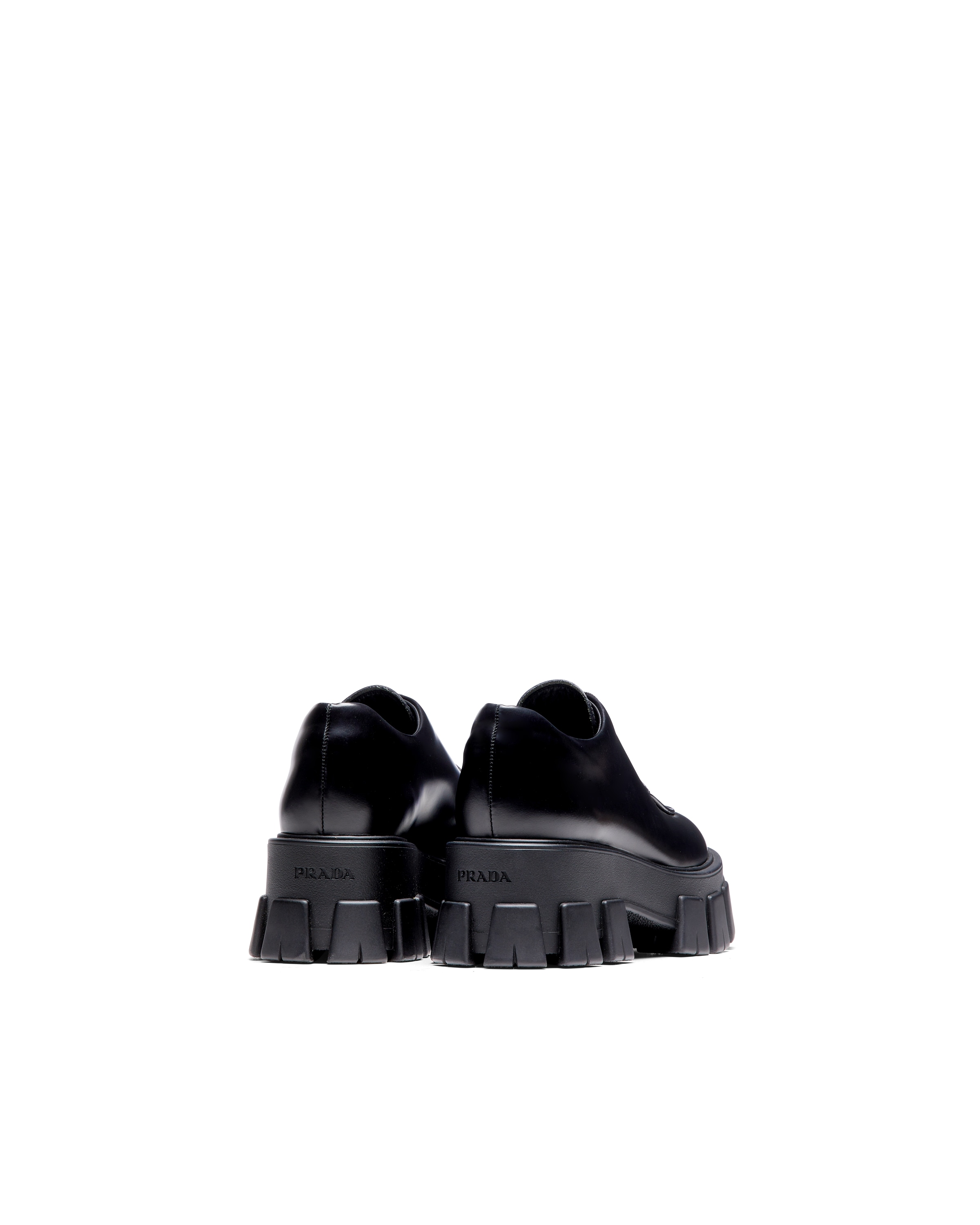 Monolith brushed calf leather lace-up shoes | Prada