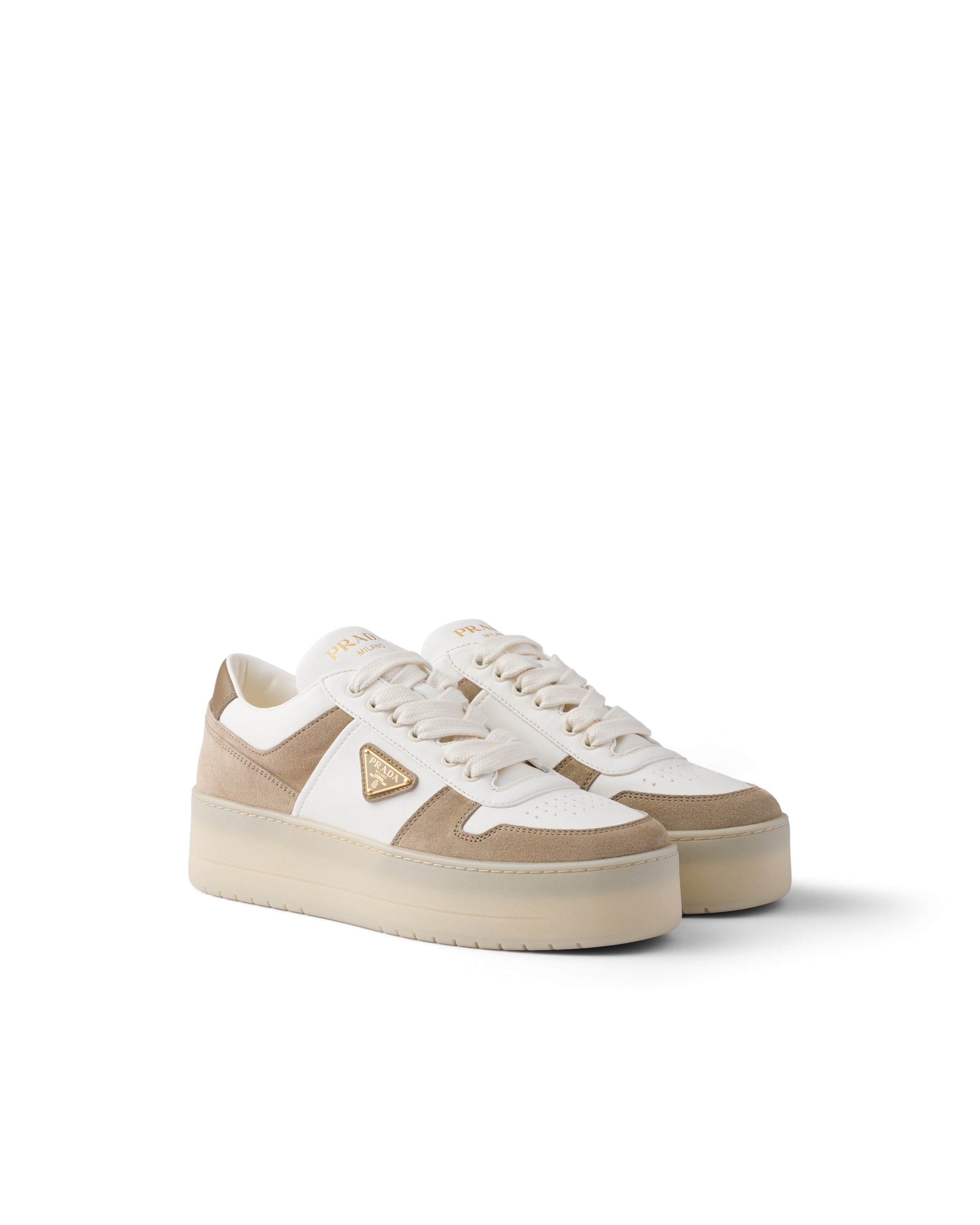 Prada Downtown Low-top Platform Sneakers In Multi