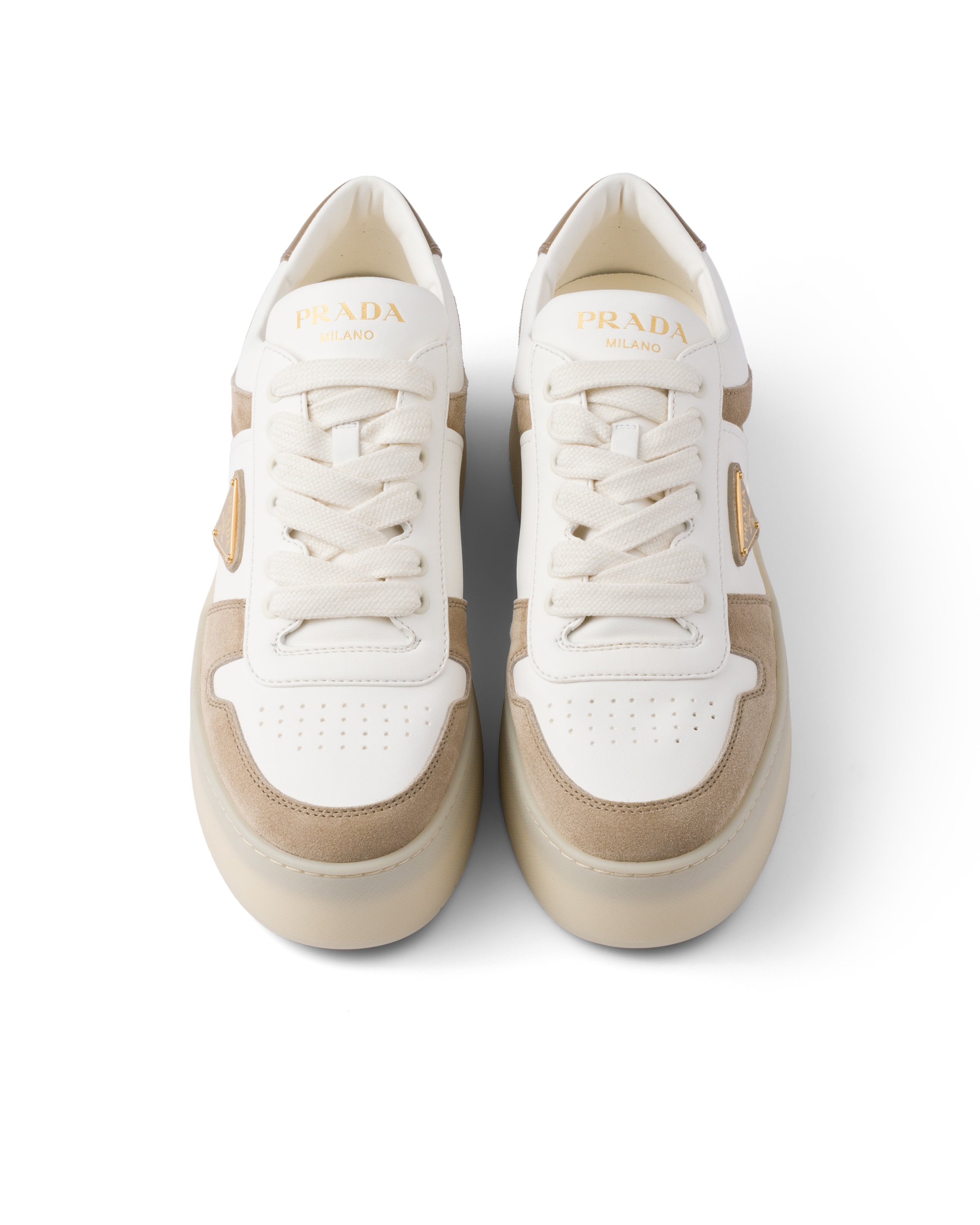 Prada Downtown Low-top Platform Sneakers In Multi