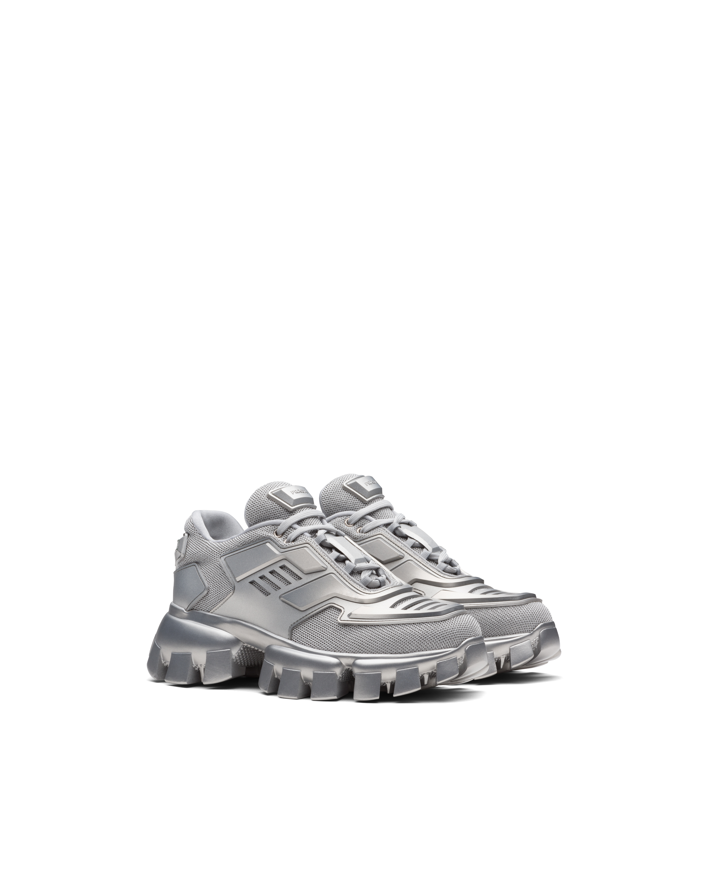 Silver Prada Cloudbust sneakers |