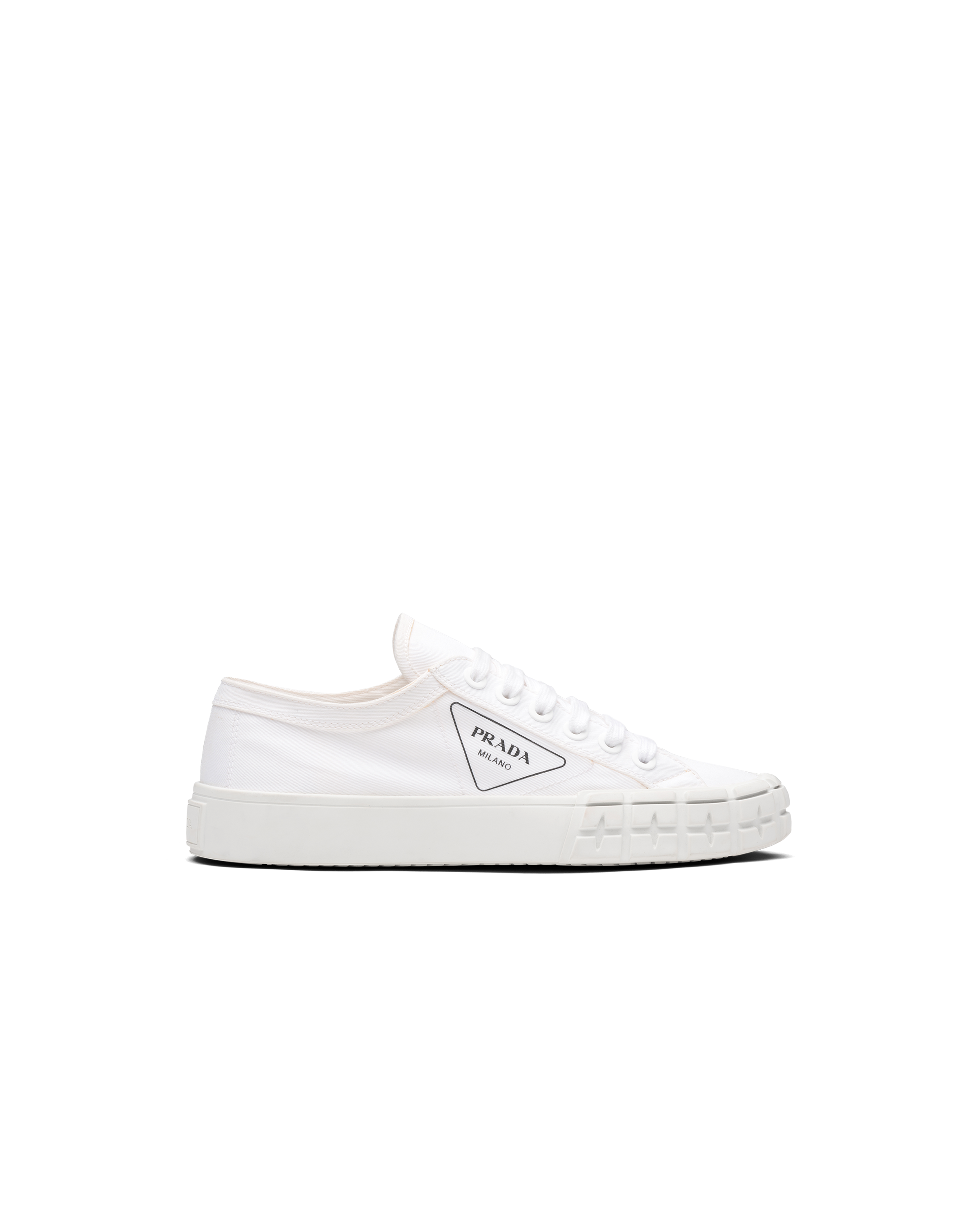 White Gabardine fabric sneakers | Prada