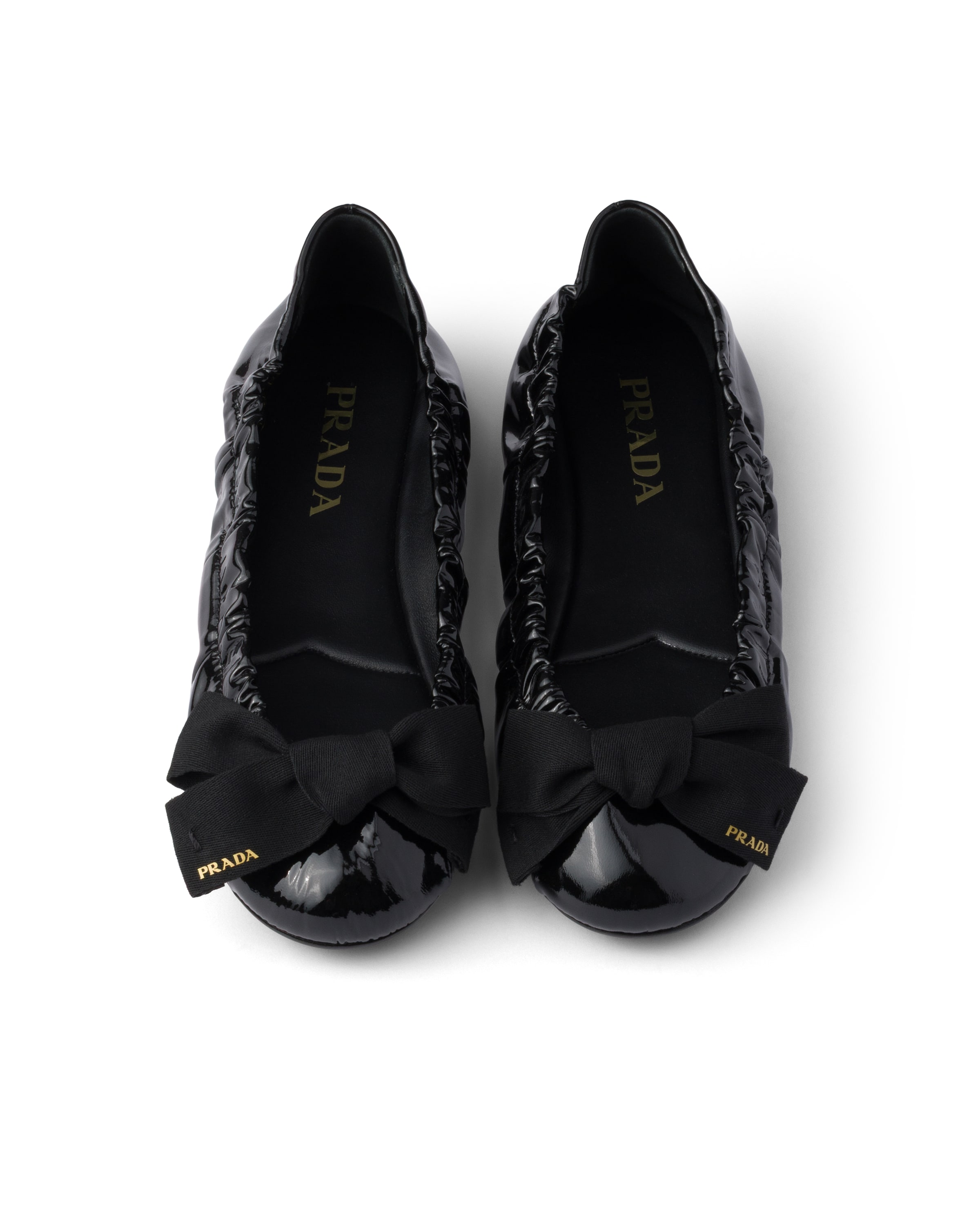 Prada Women Black Leather Ballet Flats, 3.5 Luxury Ballet Flats For Women Darveys