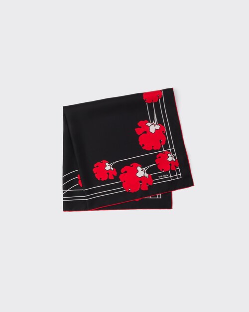 Prada Foulard en sergé imprimé 1